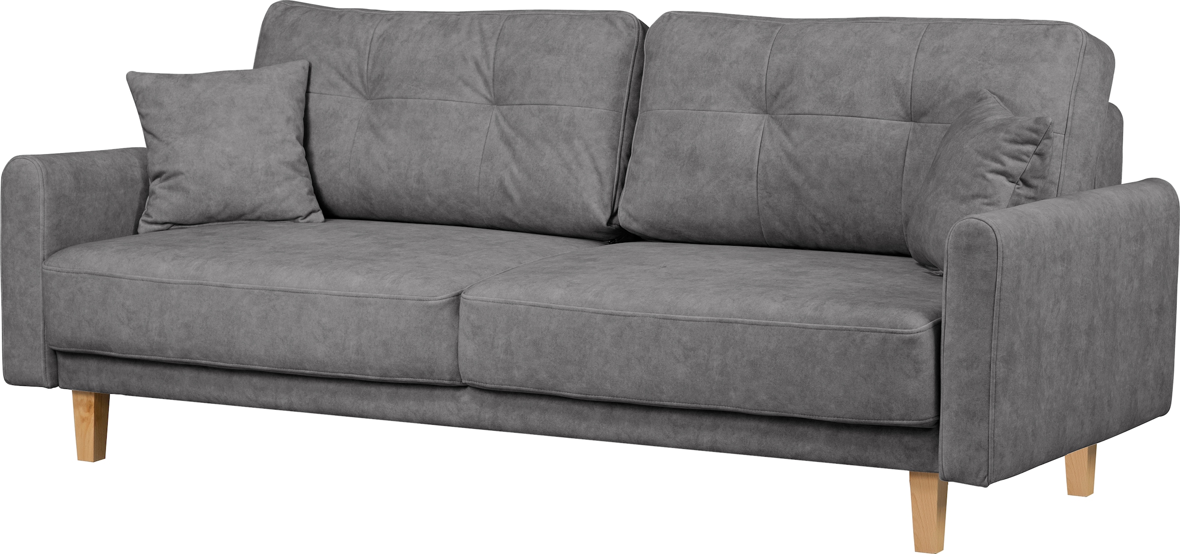Home affaire 3-Sitzer »TRIPLO optionale Schlafsofa mit Bettkasten, Masse B/T/H: 215/100/89 cm«, Wahlweise Bettfunktion - Liegefläche 145x191 cm, Rücken-, Zierkissen