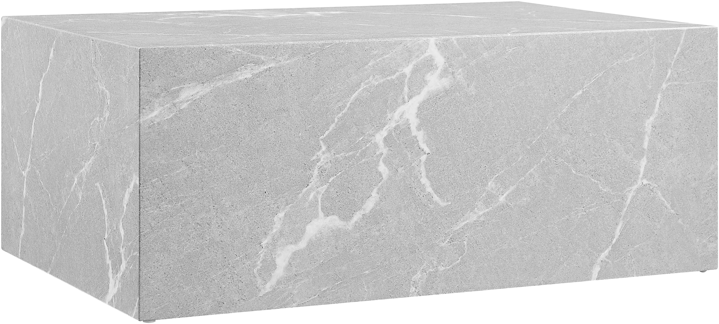 Image of SalesFever Couchtisch "Almeria Wohnzimmertisch Stilvoller Beistelltisch 90/60 cm" Eleganz trifft Funktionalität: 90x60cm, Marmoroptik-Folierung