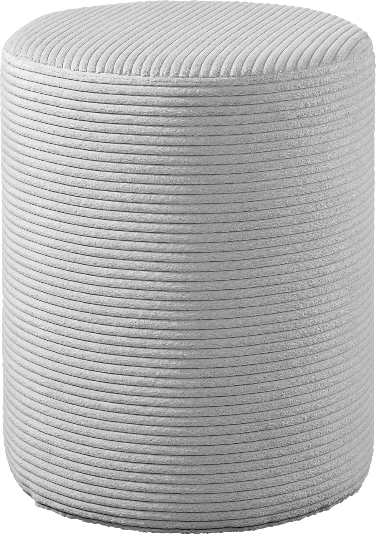 Image of Maintal Polsterhocker "Hügeldorf" Hocker rund aus Cord-Bezug