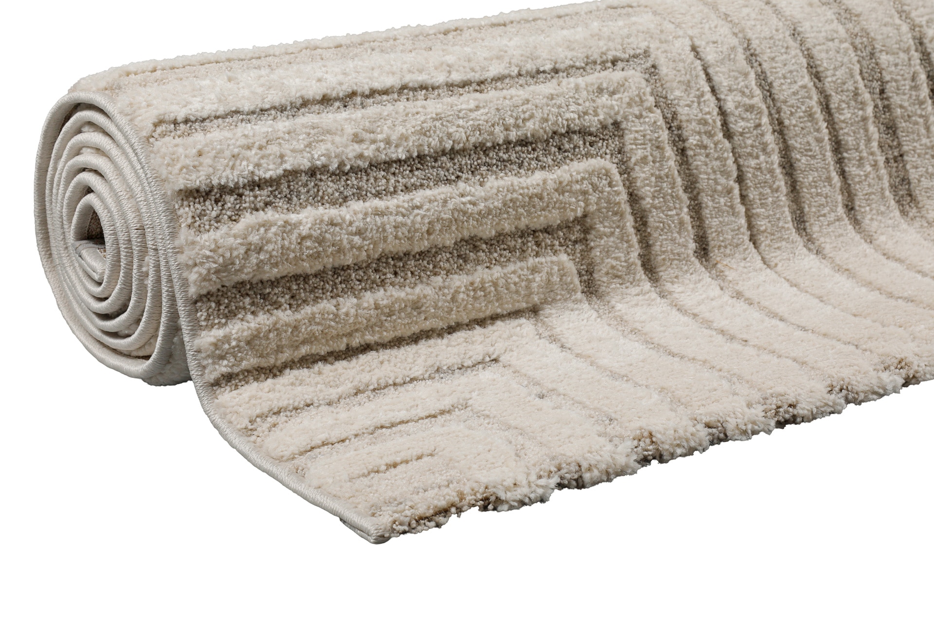 Wecon home Teppich »Hillmar« rechteckig 18 mm Höhe Gewebt, Hoch-Tief, robust, geometrisches Design, Scandi, Wohnzimmer