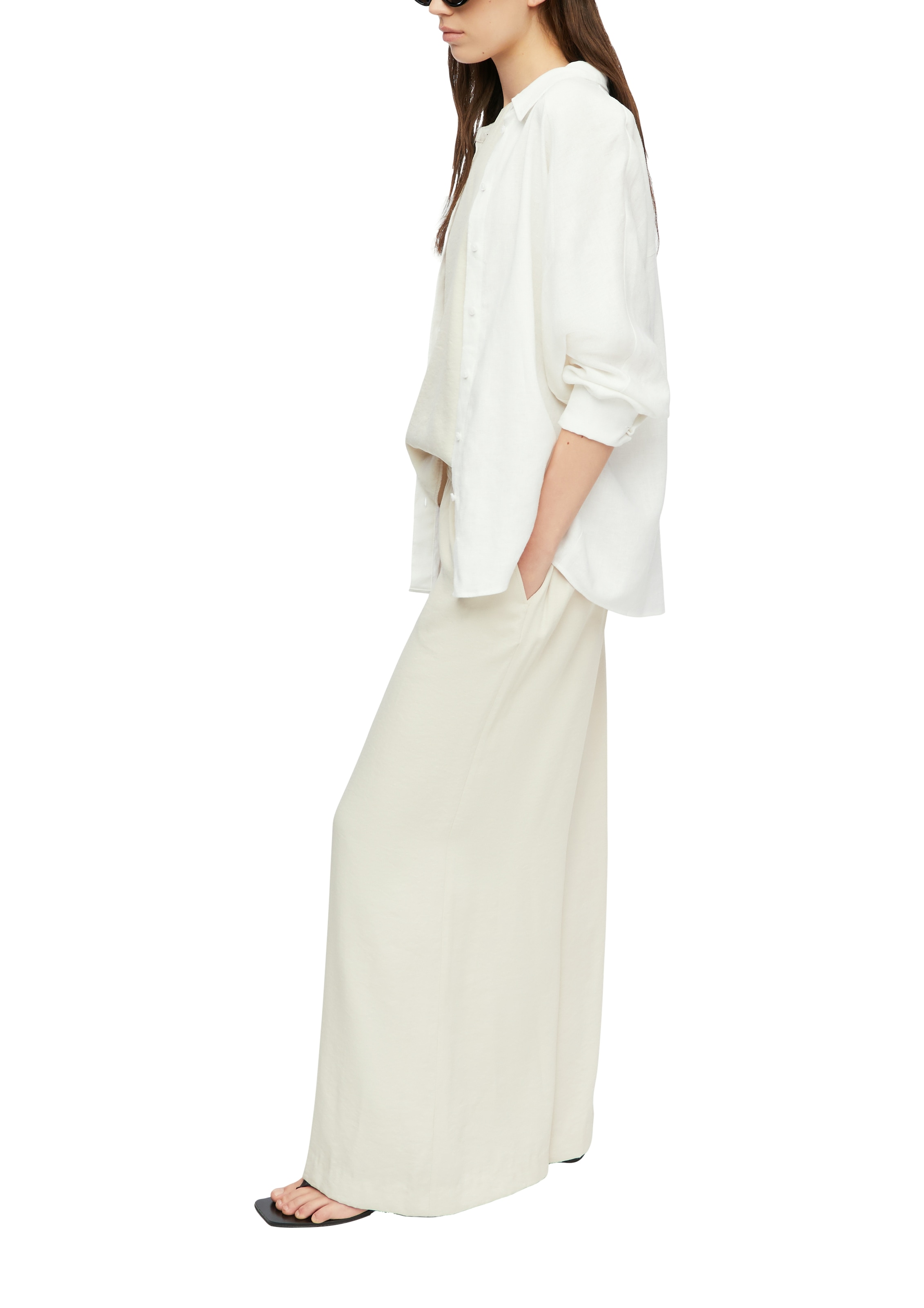 Comma Pantalon en tissu  avec ceinture élastique