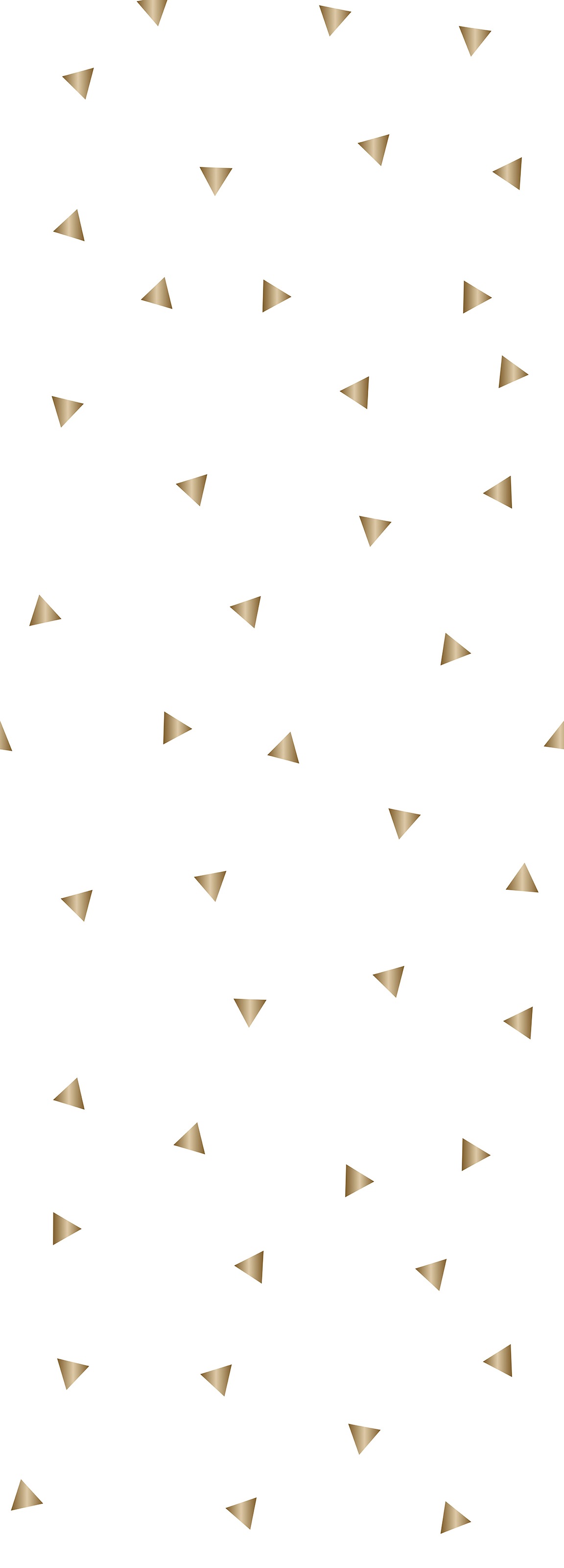 Image of queence Vinyltapete "Dreiecke-Gold" glatt 90x250cm, selbstklebend, kinderleichte Anbringung, Sticker