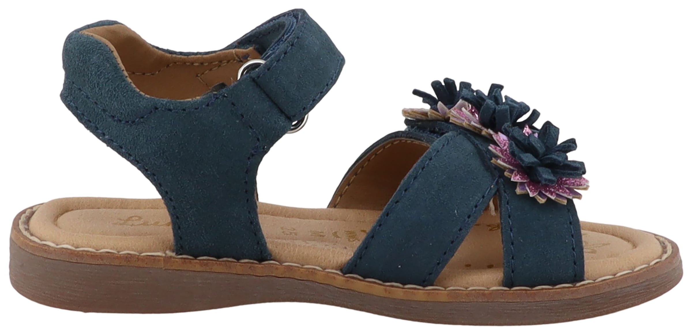 Lurchi Sandale »Loona«  chaussure à scratch avec application fleur, gabarit de taille à télécharger