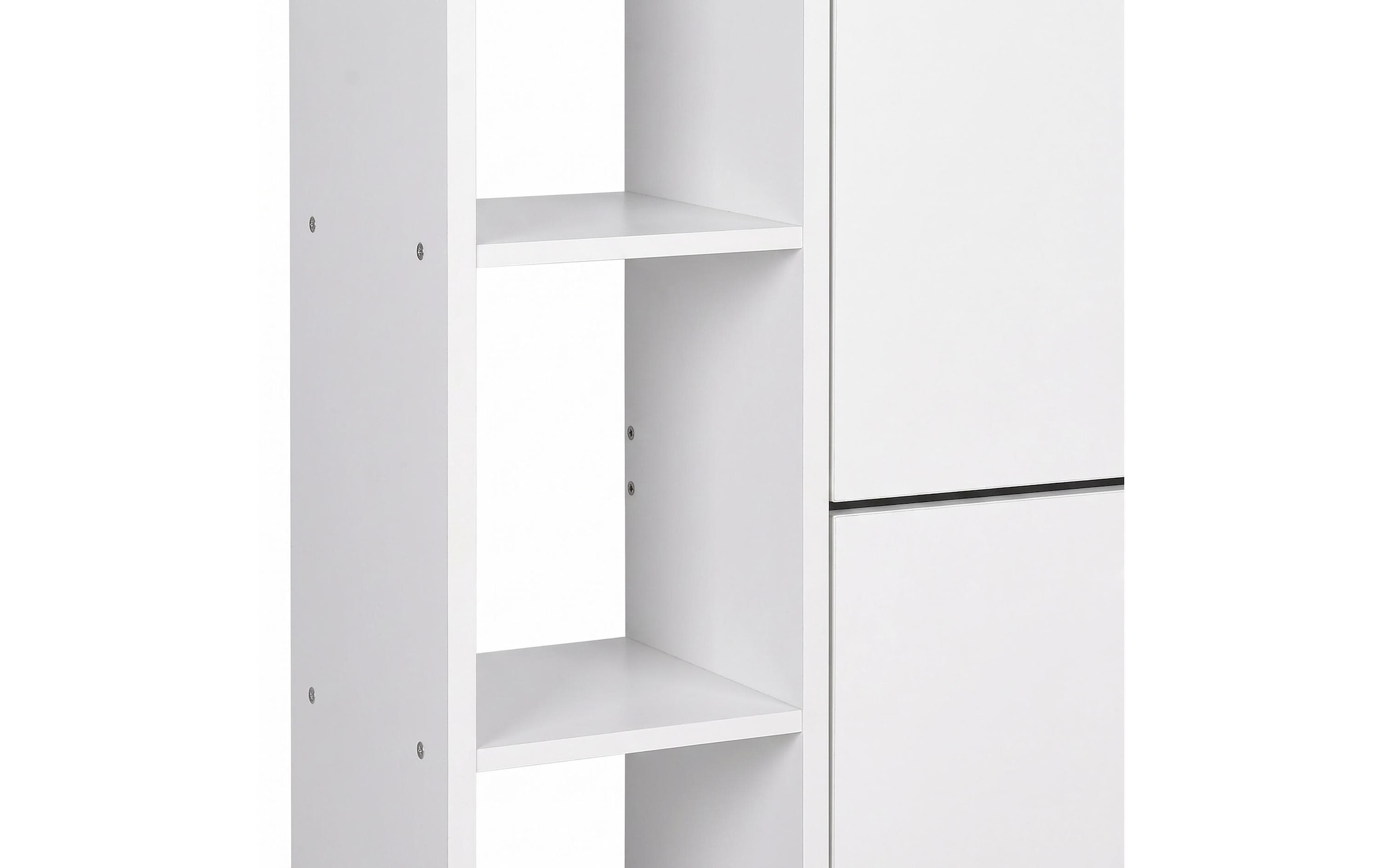 relaxdays Armoire à chaussures »relaxdays Schuhkipper 80 x 90 cm, Silber/Weiss«