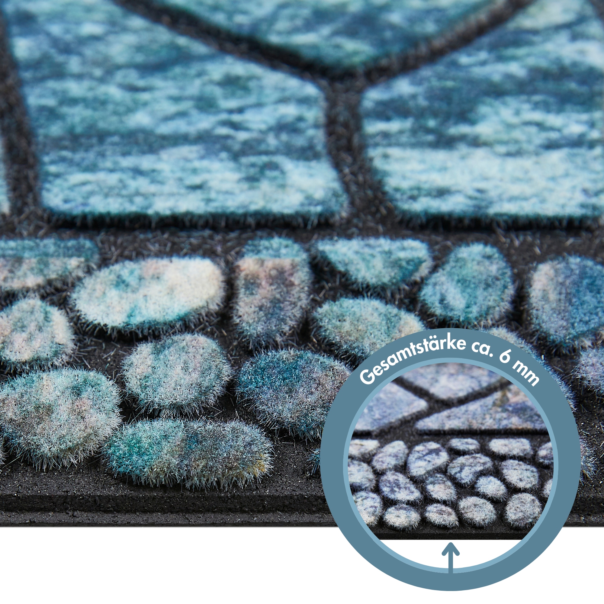 Andiamo Stufenmatte »Outdoor, 2er Set« rechteckig 6 mm Höhe Outdoor-Stufenmatten, Stein Motiv, Gartenbereich, Aussenbereich