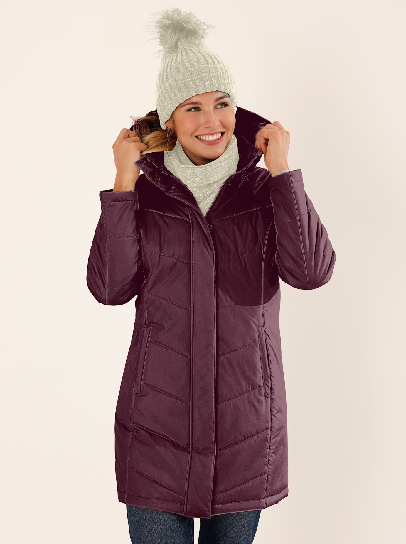 Classic Basics Langjacke, mit Kapuze