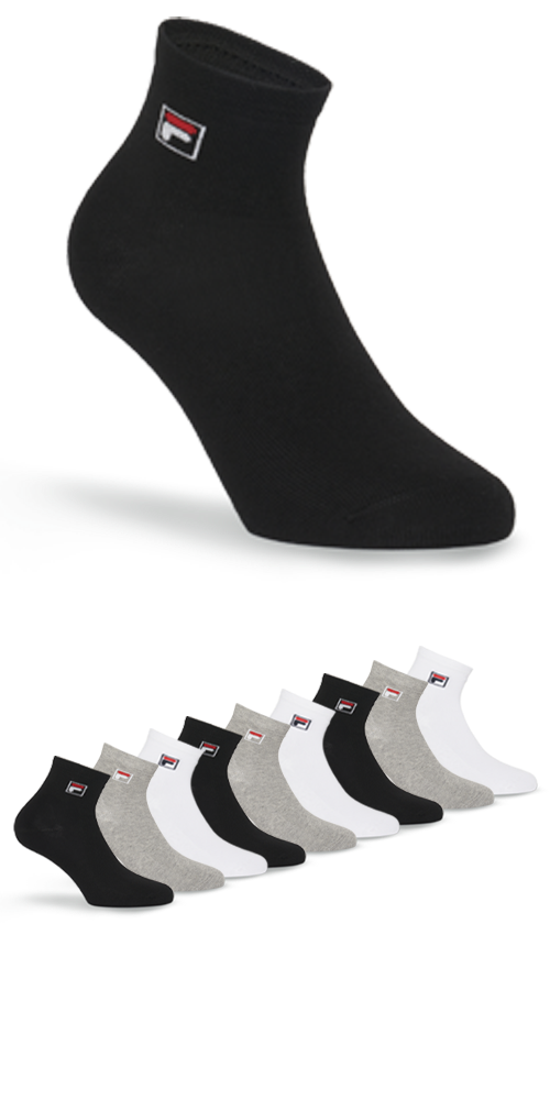 Image of Fila Kurzsocken "UNISEX QUARTER PLAIN SOCKS" 9 Stk. tlg. mit Logo-Schriftzug
