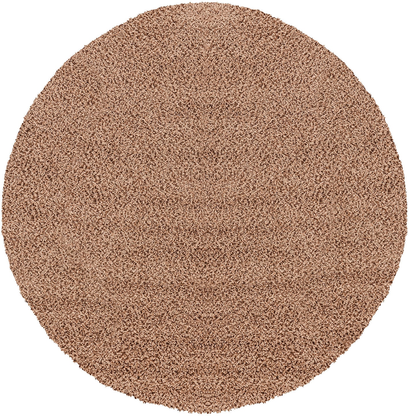 Surya Hochflor-Teppich »UNI CHIC 2301«, rund, Flauschig, Langflor, Weich, Wohnzimmer Flurteppich, Beige