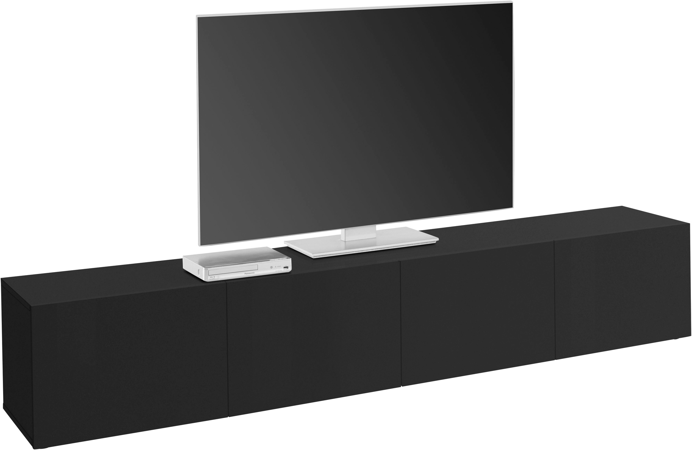 borchardt Möbel Lowboard "Sophia, TV-Schrank mit 4 Türen, hängend oder stehend" Breite 200 cm mit 4 Türen, stehend und hängend