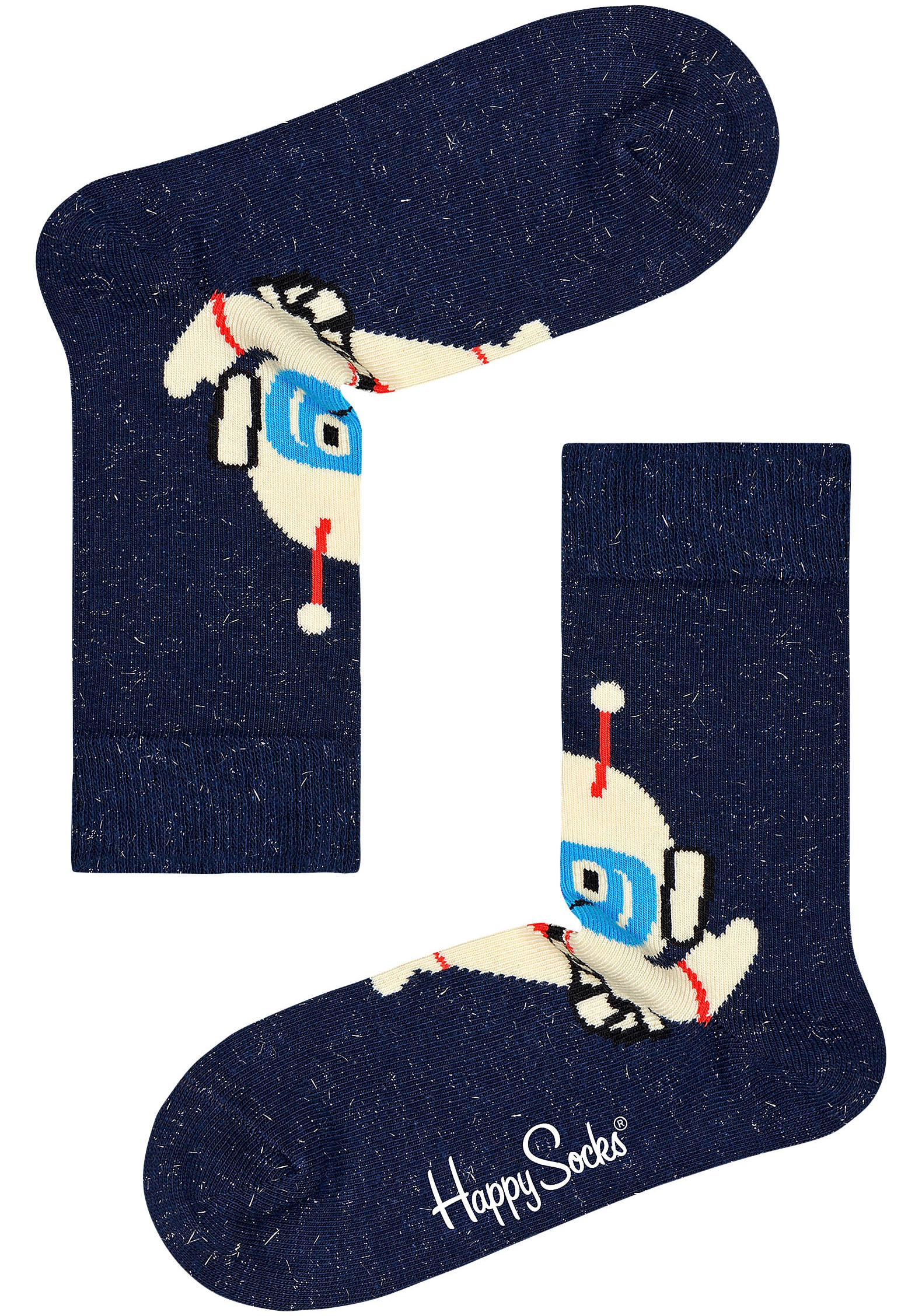 Happy Socks Langsocken 3er Pack,  mit verspielten Roboter-Motiven