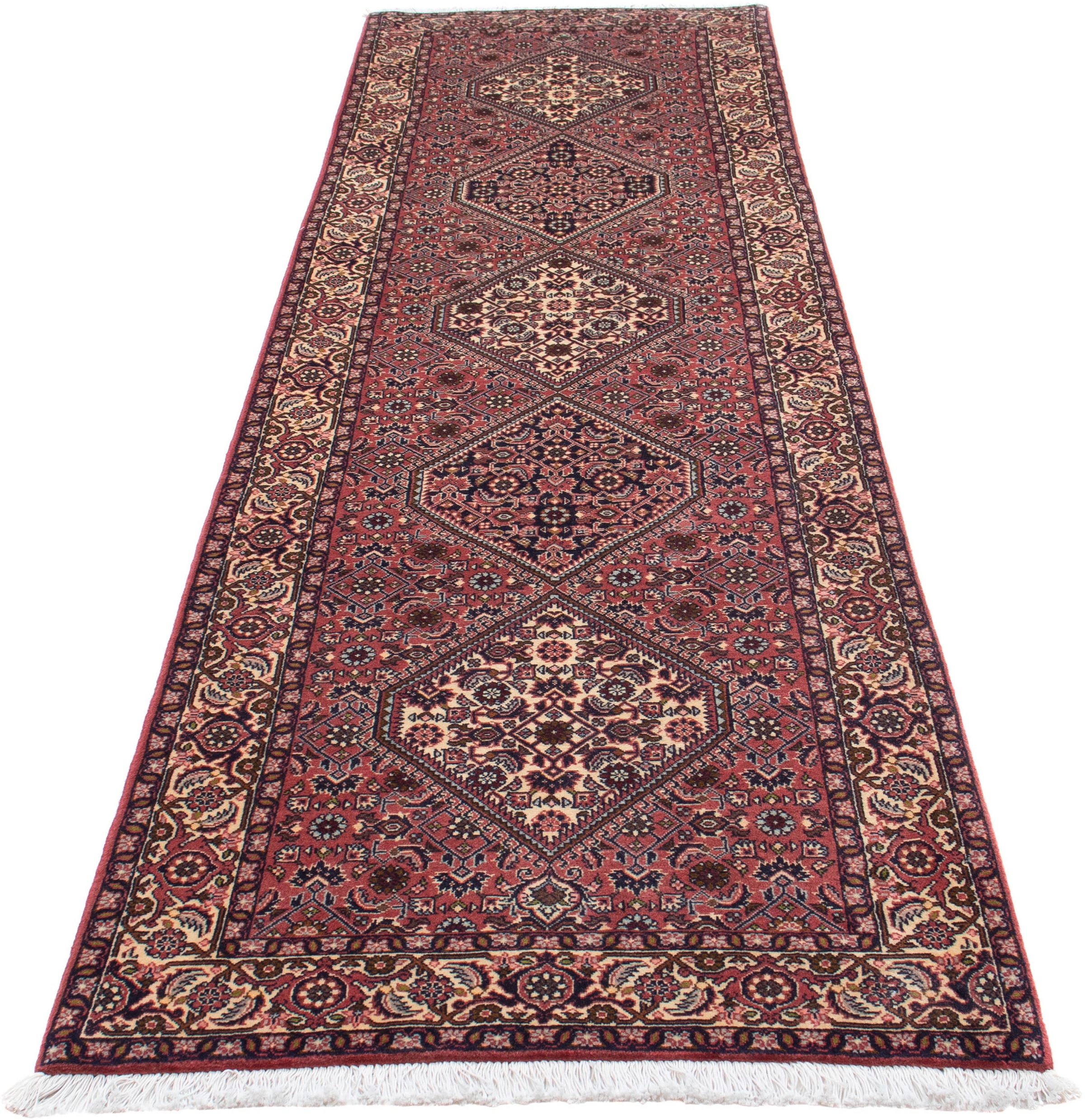 Image of morgenland Orientteppich »Perser - Bidjar - 310 x 83 cm - hellrot«, rechteckig, 15 mm Höhe, Wohnzimmer, Handgeknüpft, Einzelstück mit Zertifikat bei Ackermann Versand Schweiz