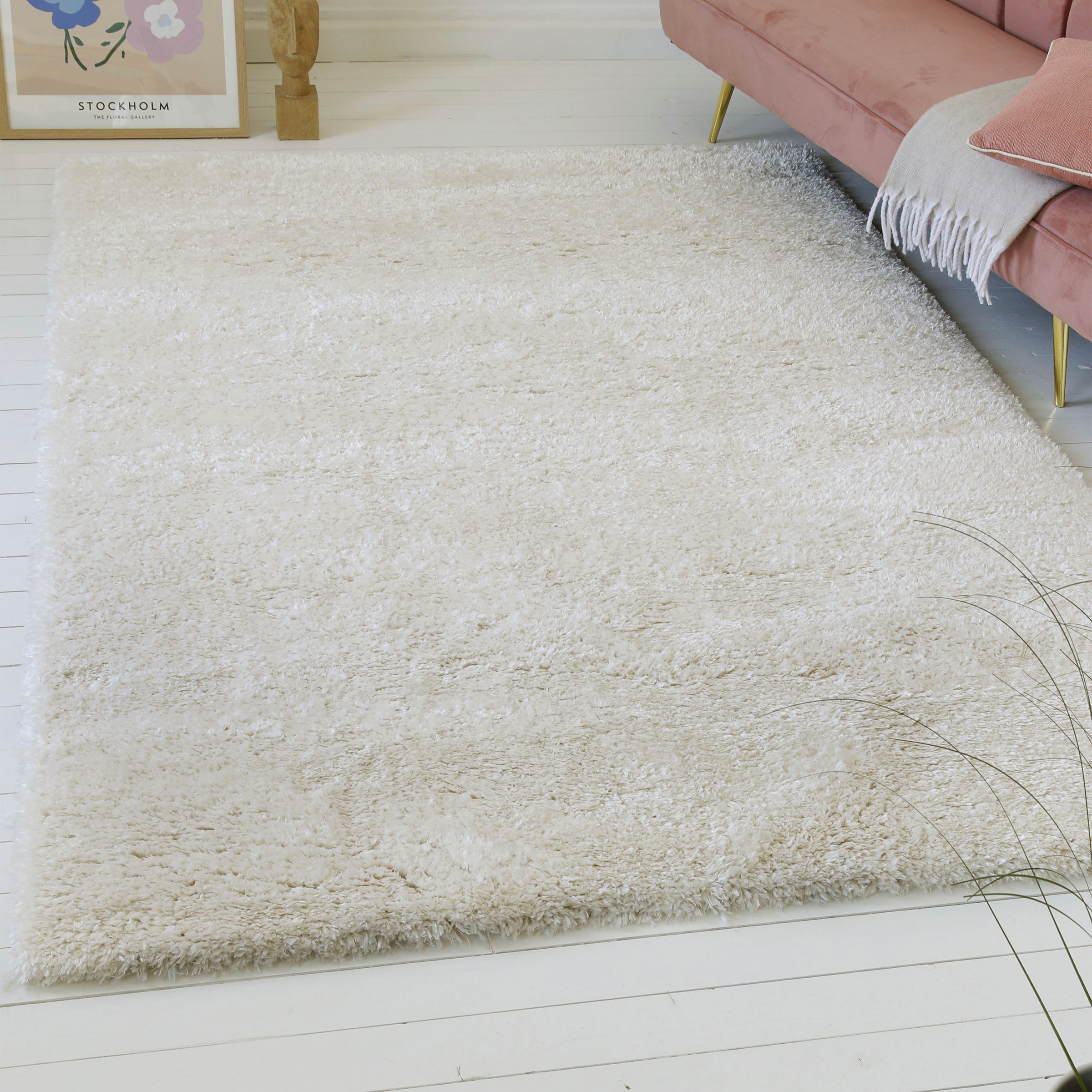 Image of GOODproduct Hochflor-Teppich "Saul" rechteckig 50 mm Höhe dichter weicher Langflor, mit Glanz, Shaggy, uni farben, Wohnzimmer