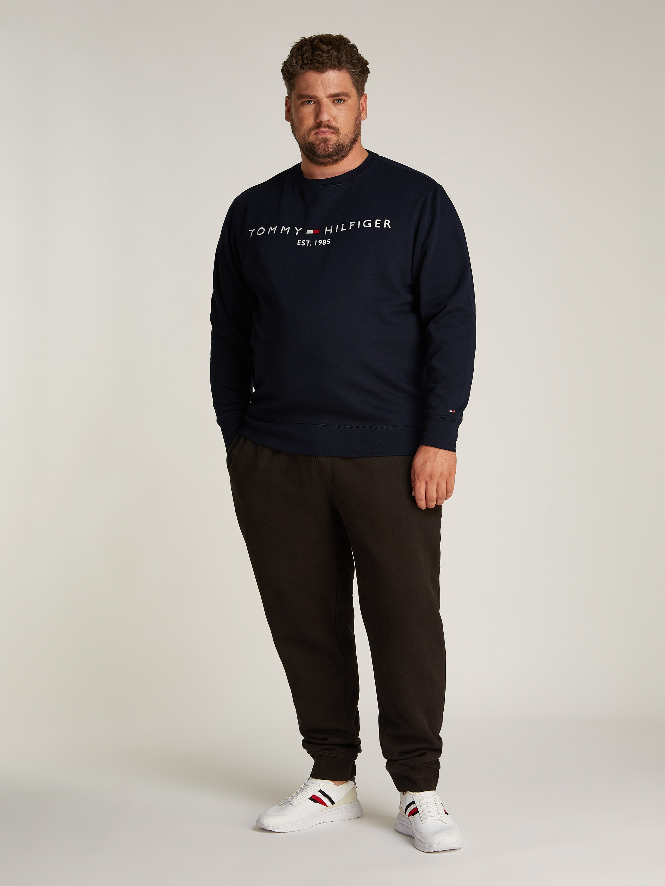 Tommy Hilfiger Big & Tall Sweatshirt »BT-TOMMY LOGO SWEATSHIRT-B«, in Grossen Grössen, mit Logodruck
