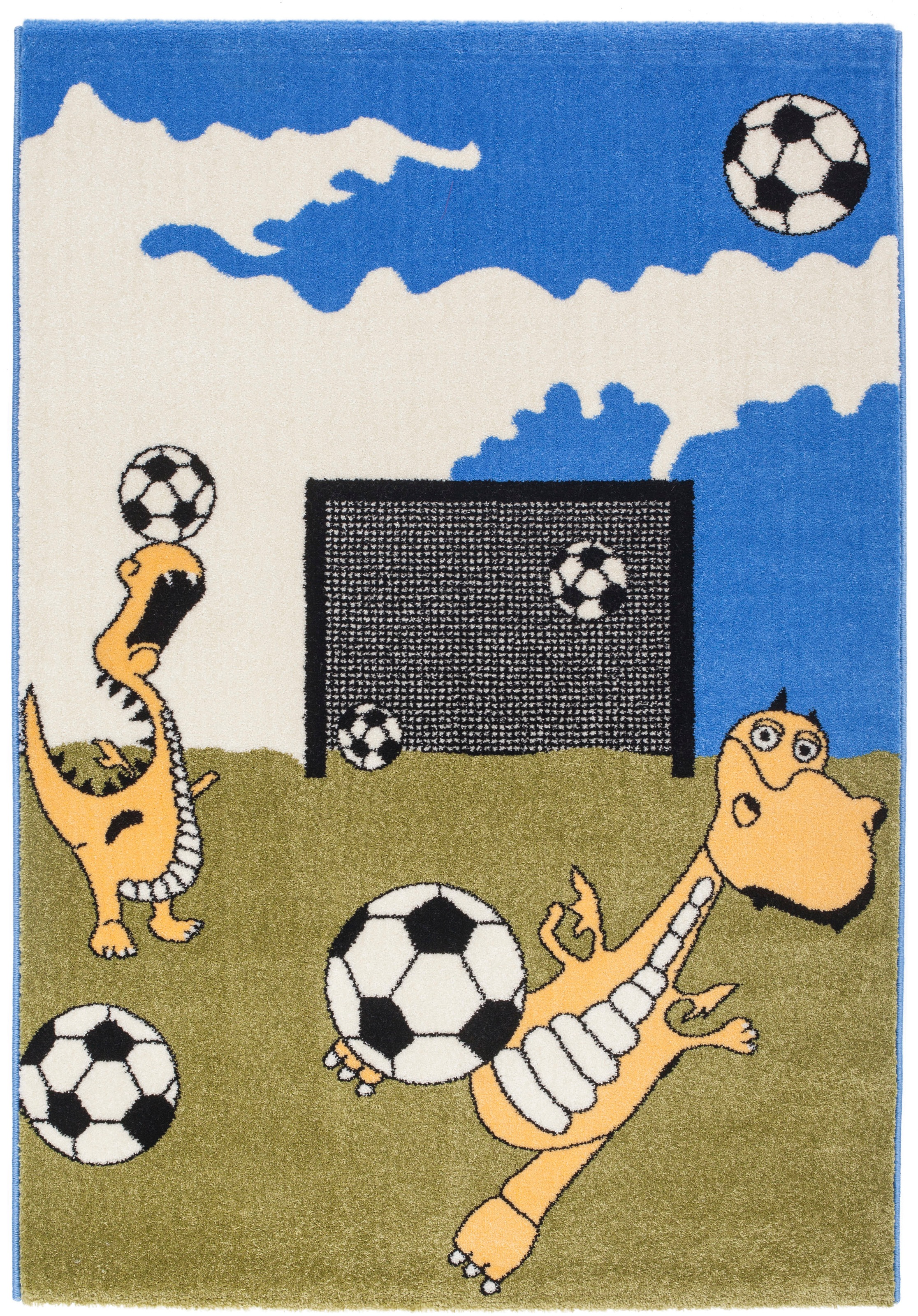 Image of RESITAL The Voice of Carpet Kinderteppich »Bambino 905«, rechteckig, 15 mm Höhe, Kurzflor, gewebt, Fussball Motiv, Kinderzimmer bei Ackermann Versand Schweiz