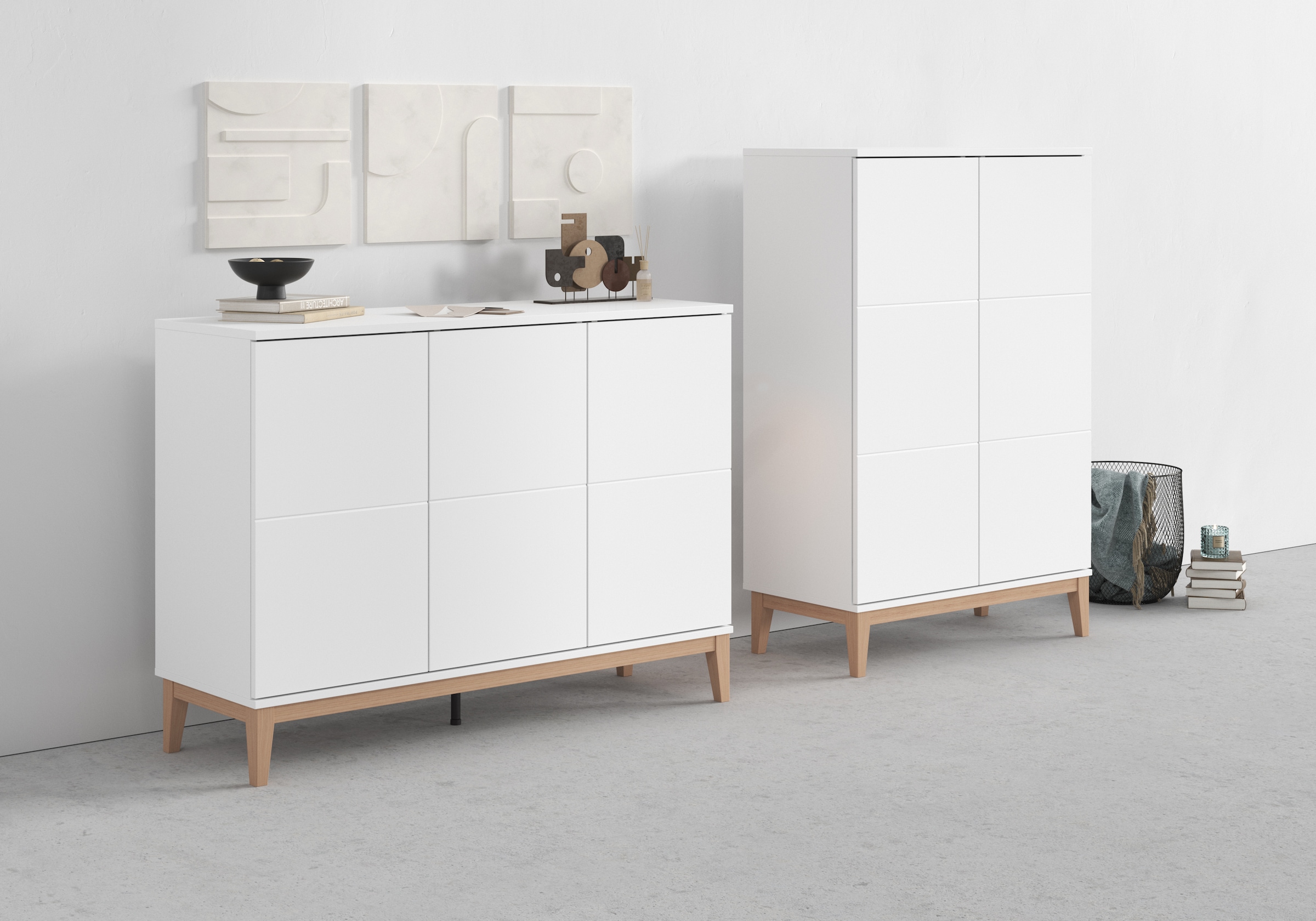 andas Sideboard »Maryd«, (1 St.), Kommode, Untergestell in Holzoptik, Breite 120 cm