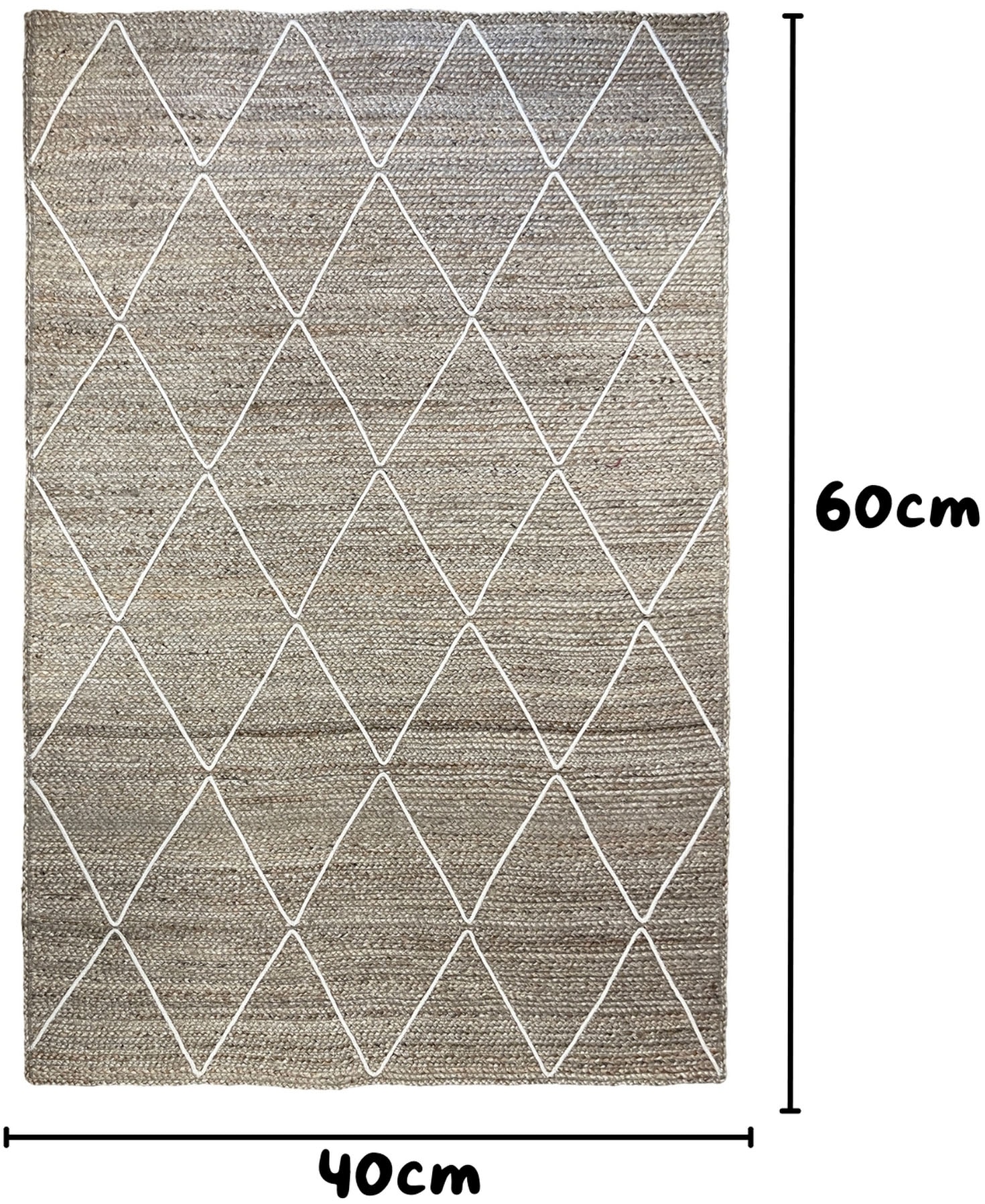 Myflair Möbel & Accessoires Teppich »Juna Essence« rechteckig 10 mm Höhe Juteteppich, handgeflochten, meliert, Rauten Muster, auch als Läufer