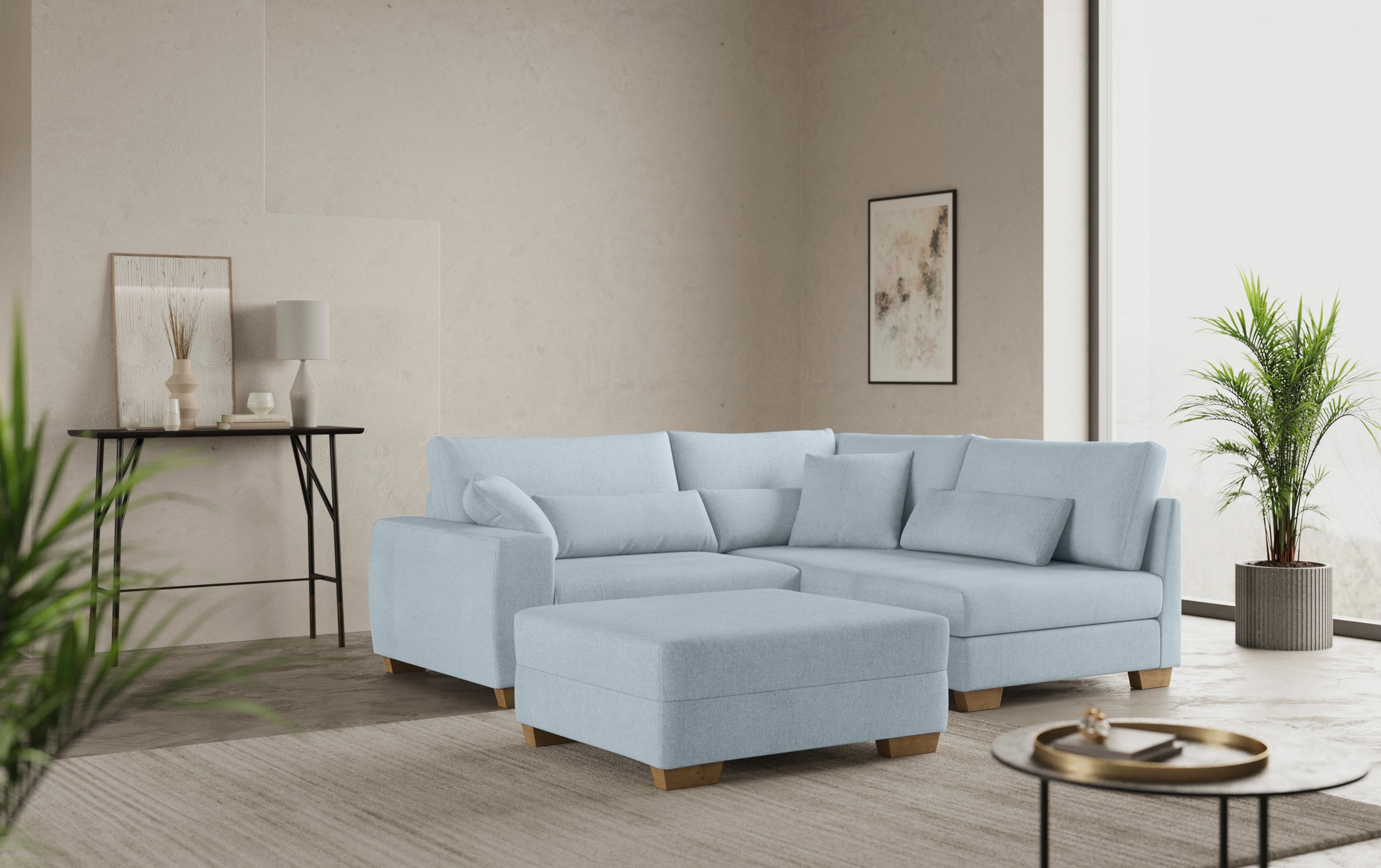Mr. Couch Hocker »Helena«, Mit DuraSpring-Taschenfederkern, bis 140 kg belastbar
