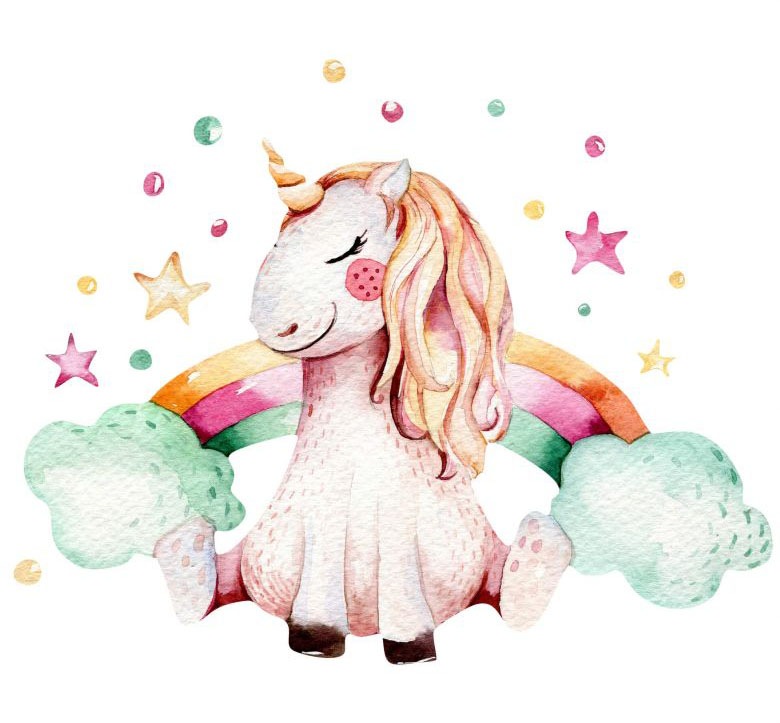 Image of Wall-Art Wandtattoo »Einhorn sitzt vor Regenbogen«, (1 St.) bei Ackermann Versand Schweiz