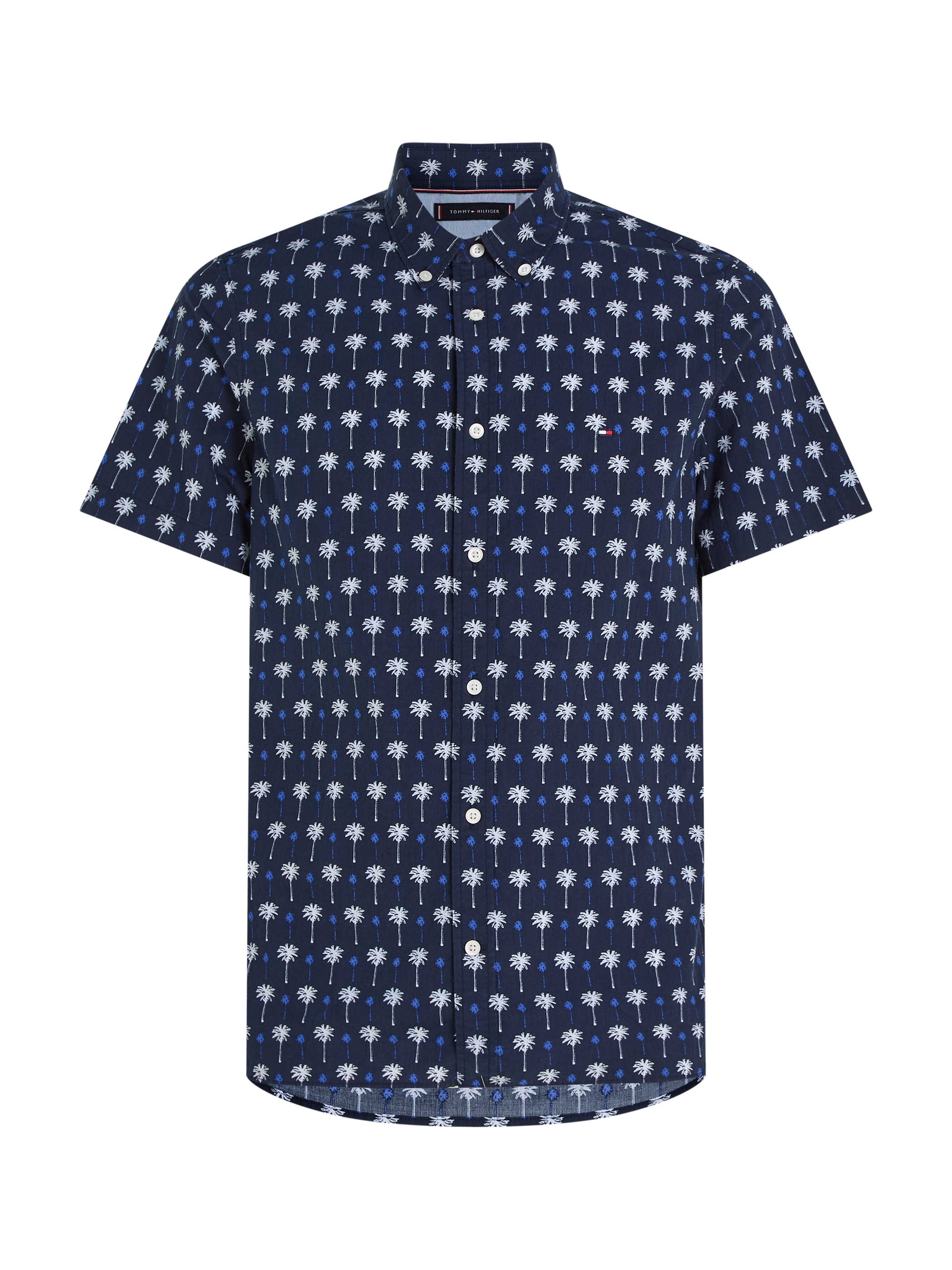 Tommy Hilfiger Kurzarmhemd »MINI PALM PRINT SF SHIRT«, mit zweifarbigen Print