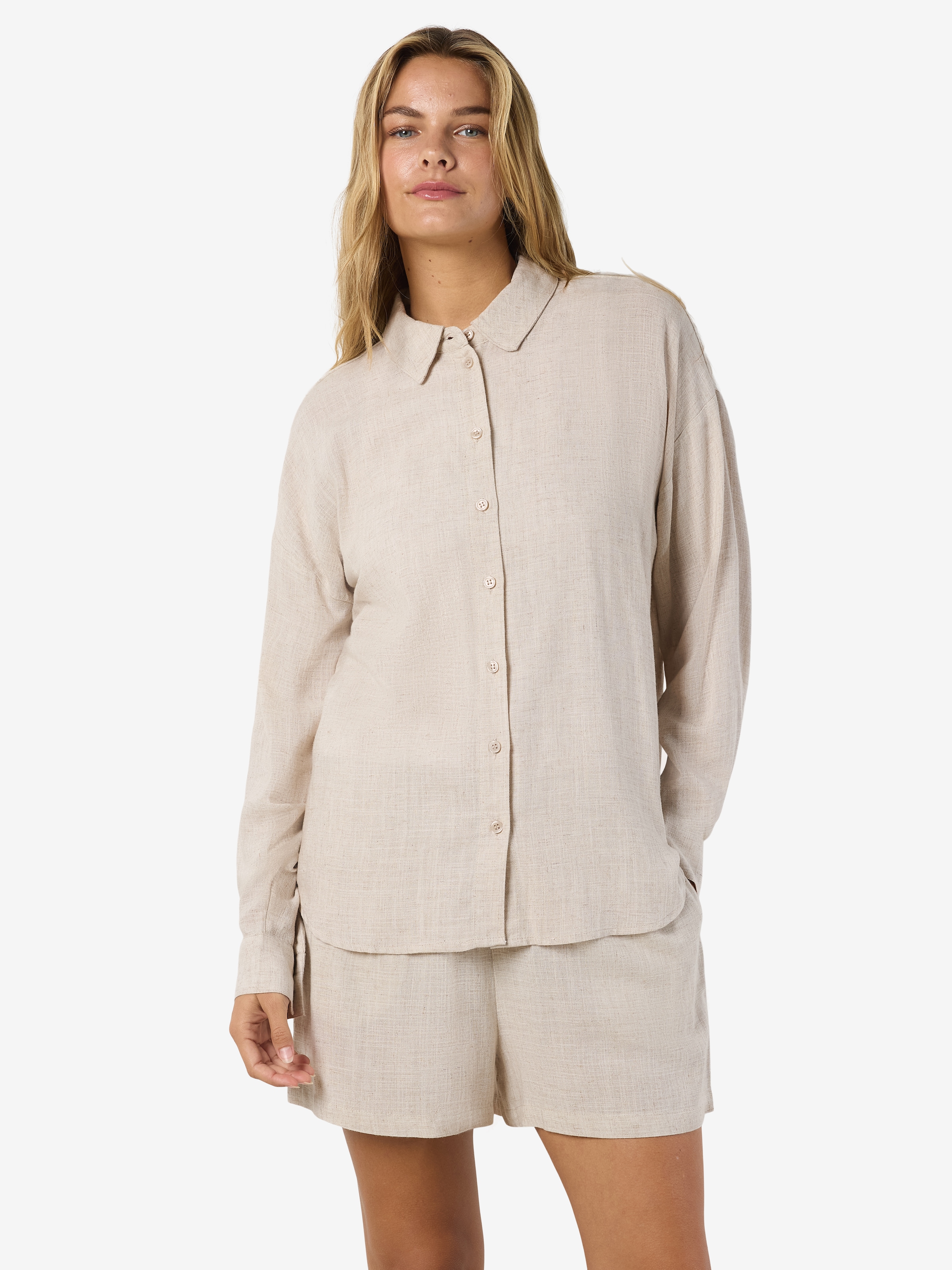 Noisy may Langarmbluse »NMLEILANI L/S LOOSE SHIRT WVN NOOS«