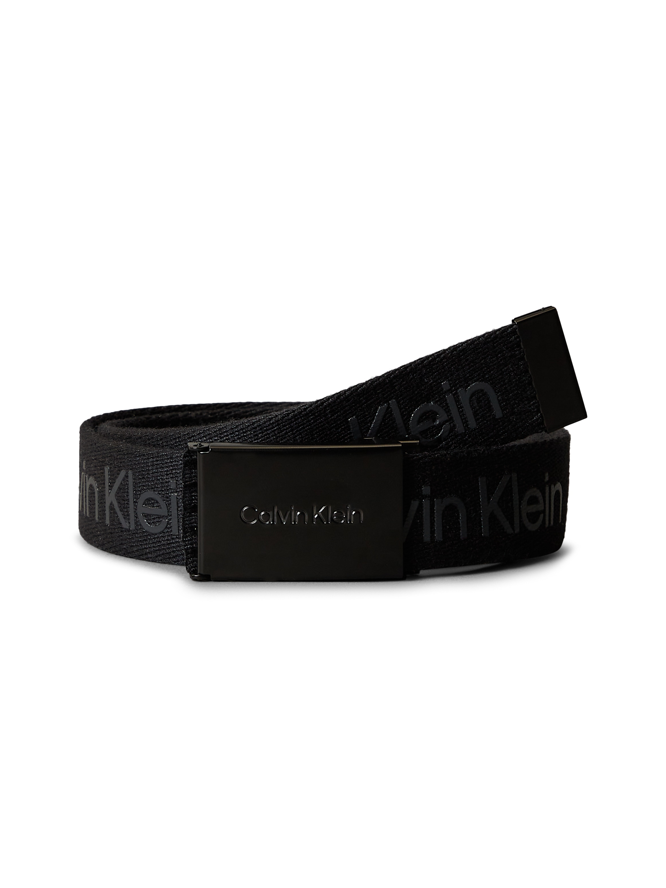 Calvin Klein Jeans Ceinture synthétique »CALVIN LOGO CANVAS BELT« Logodrucke, Koppelschliesse