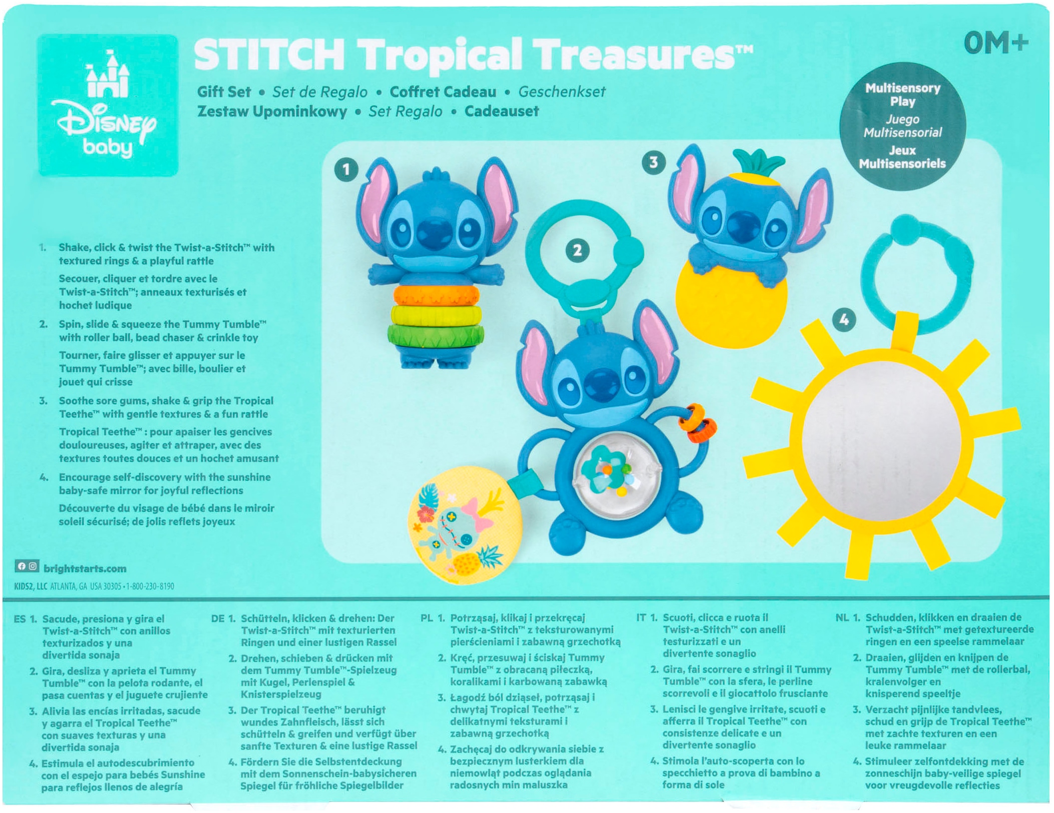 Bright Starts Greifspielzeug »Geschenkset Stitch Tropical Treasures«