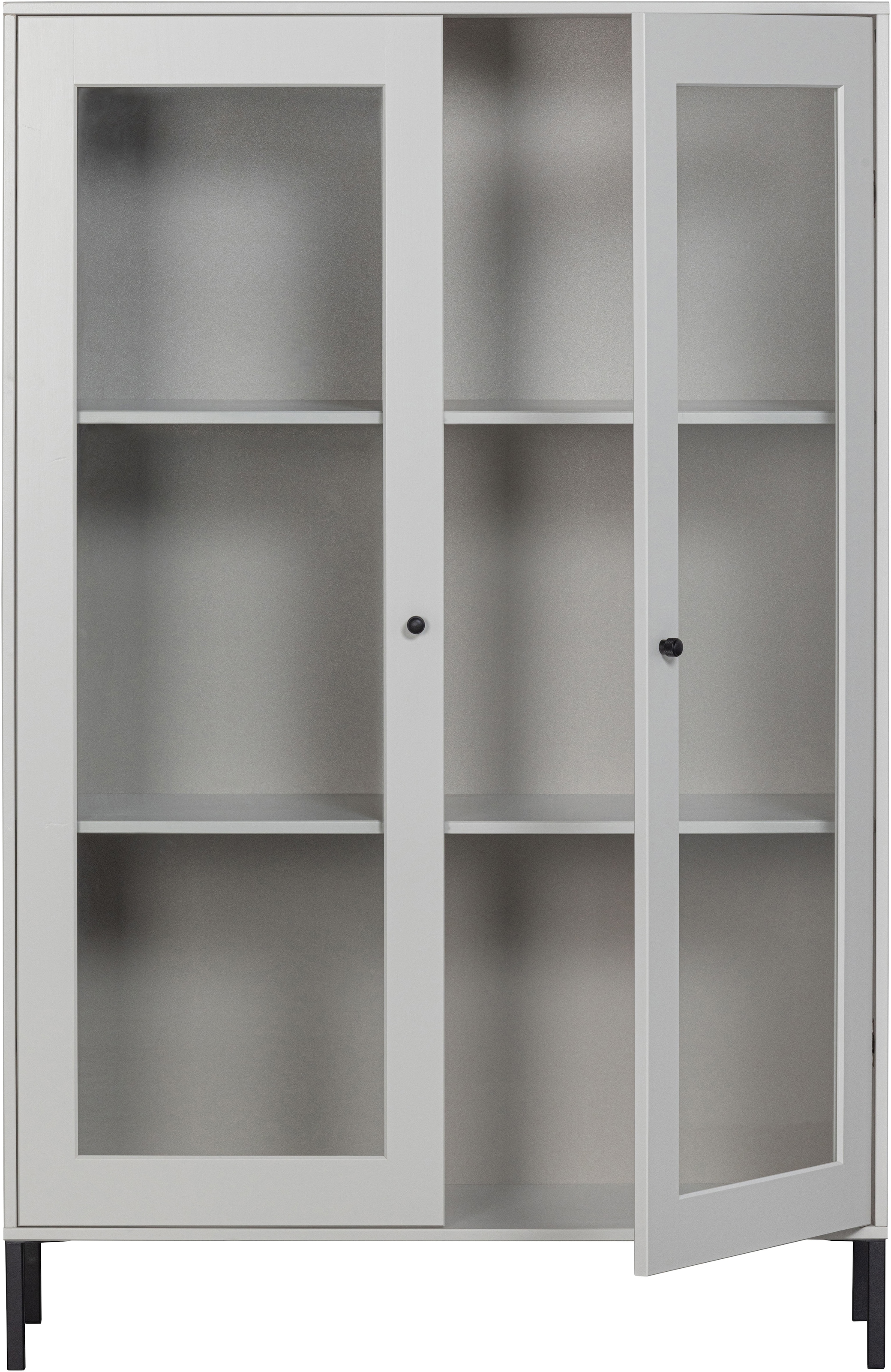 WOOOD Vitrine »Xam FSC®-Kiefernholz geschliffen mit offenen Fächern 100x40x155 cm« Sichtbare Maserung, Tragkraft 15 kg pro Boden, einfach zu montieren