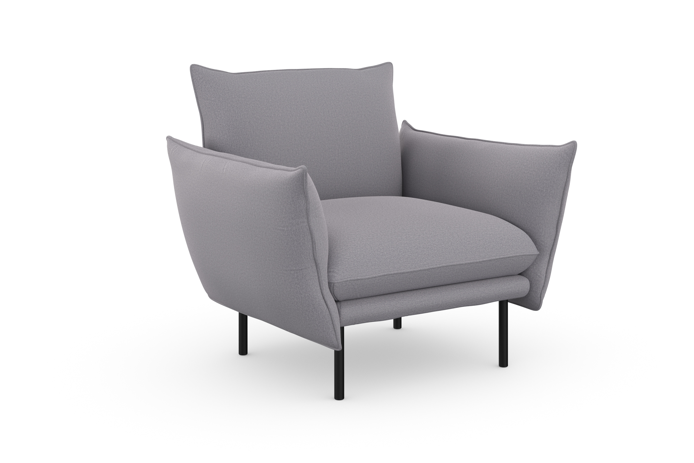 GOODproduct Fauteuil »Stine Cocktailsessel« Design particulier grâce à l’aspect coussin et au passepoil