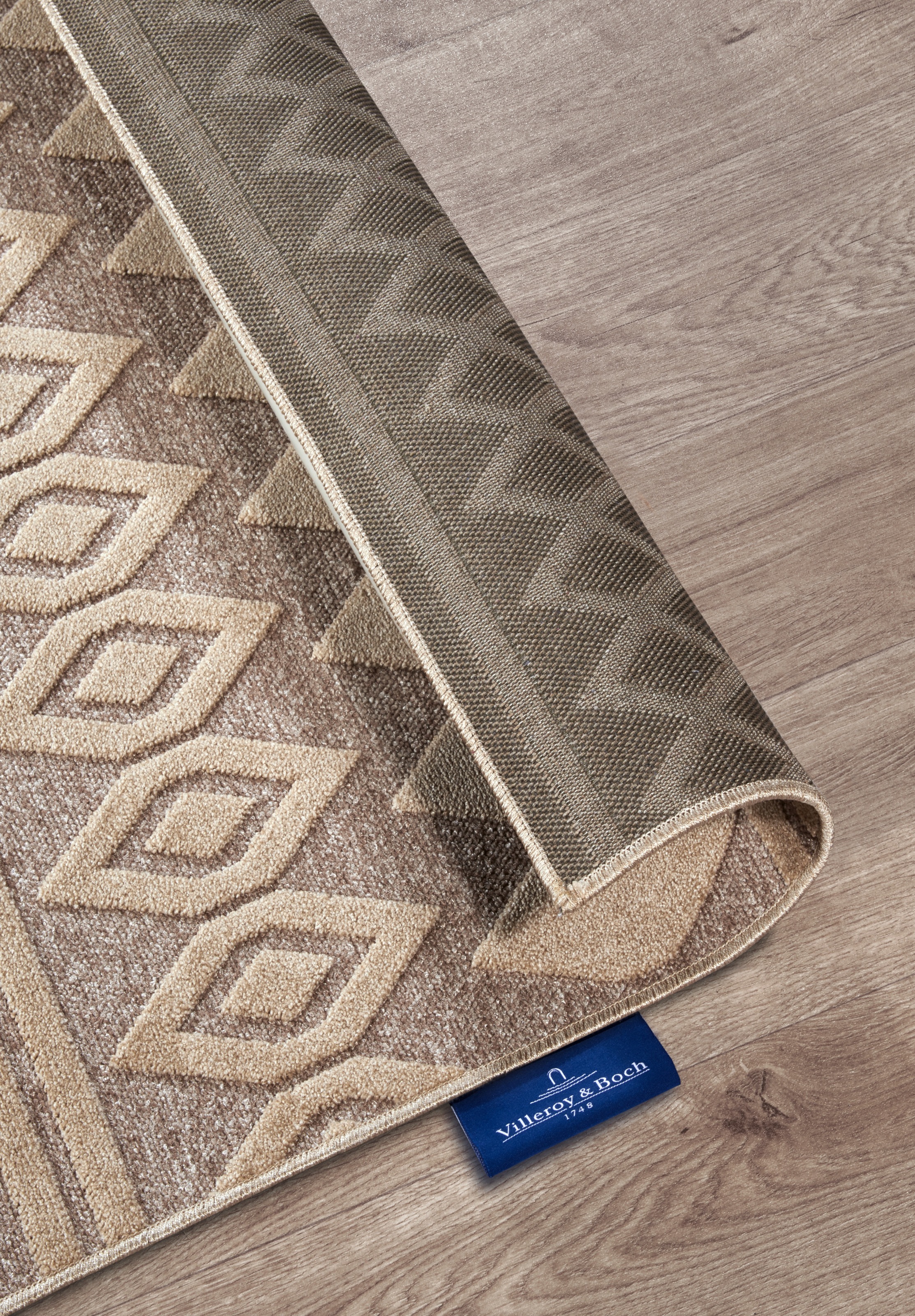 Villeroy & Boch Teppich »Catherine«, rechteckig, 5,5 mm Höhe, Wohnzimmer, Schlafzimmer, Modern, Hoch-Tief Effekt, Flur