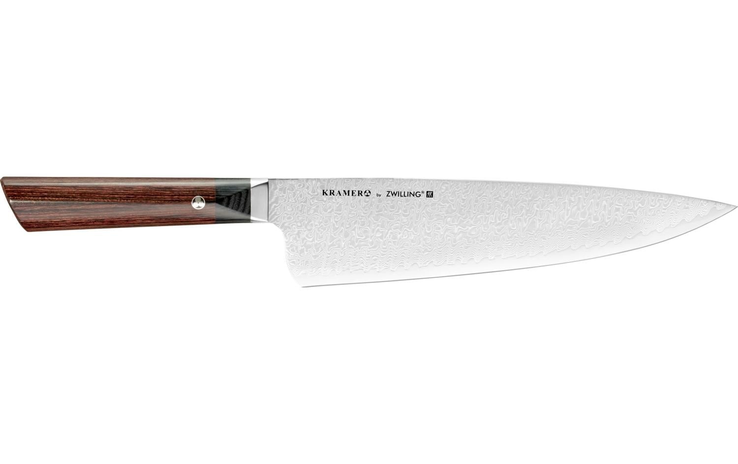 Image of Zwilling Kochmesser "Kramer Meiji 26 cm" Edles Kochmesser mit Damast-Design und Pakkaholz-Griff