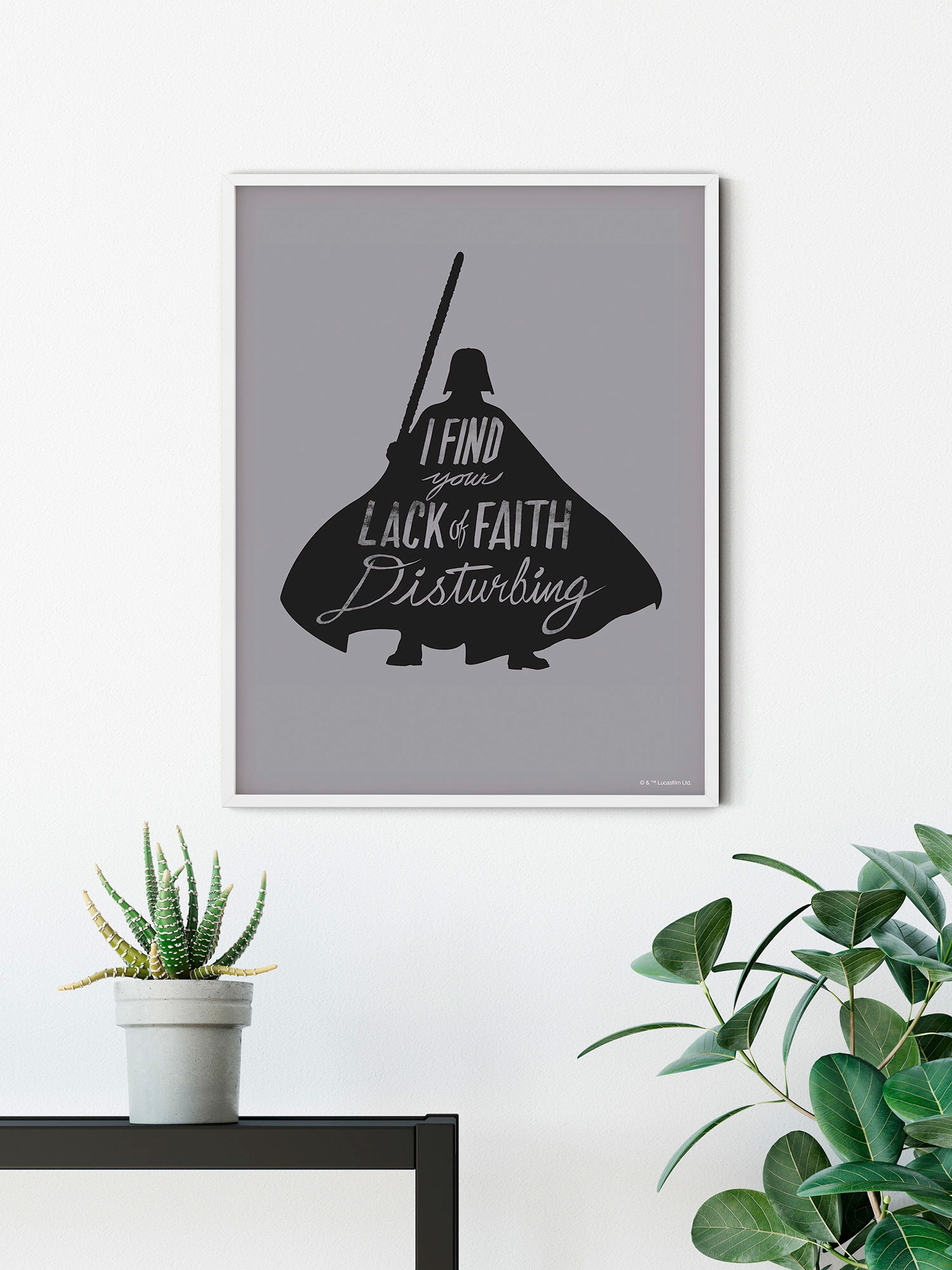 Komar Bild »Star Wars Silhouette Quotes Vader«, Disney, (1 St.), Wandbild zur Dekoration im Kinderzimmer - ohne Rahmen