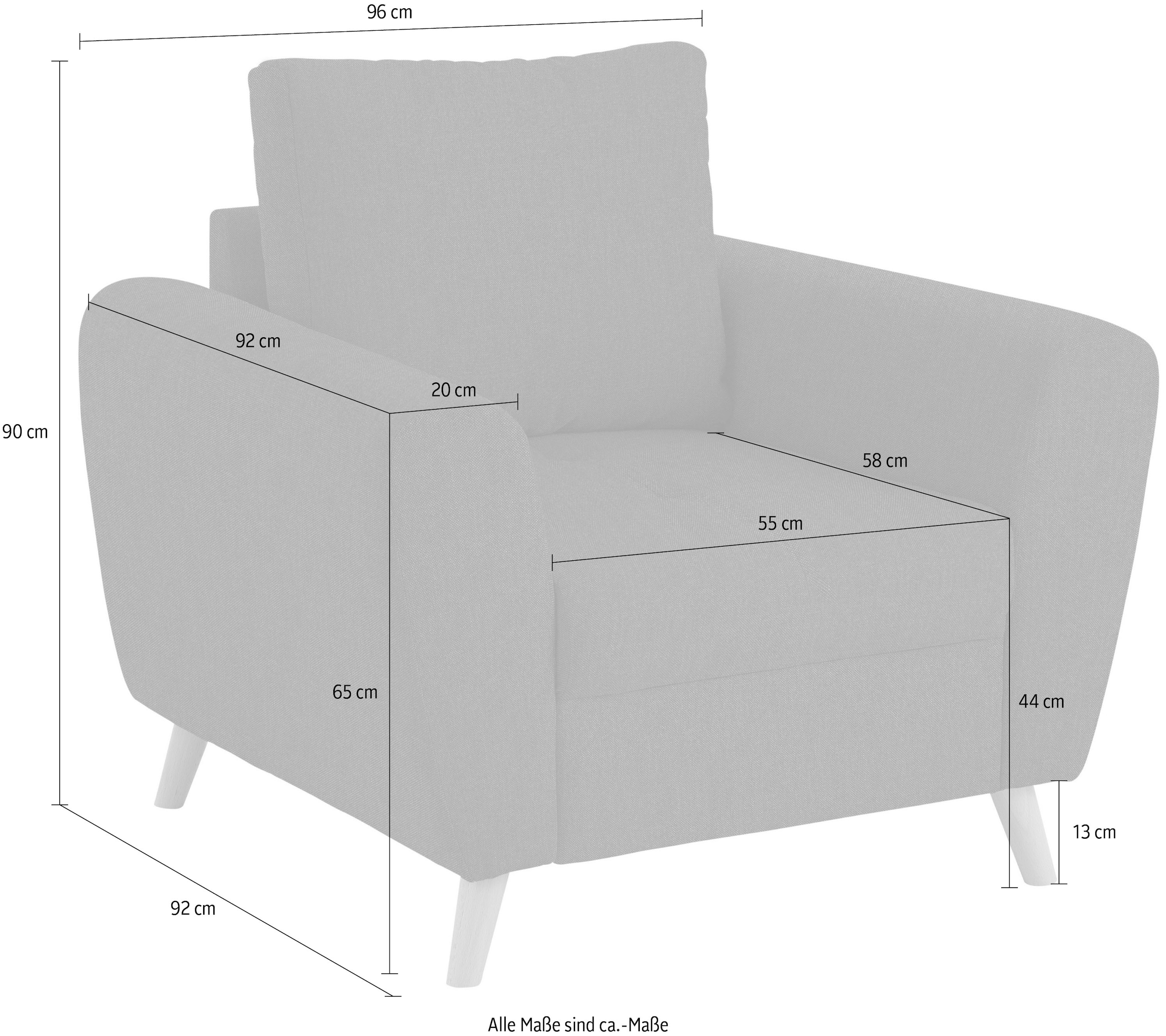 Sessel »Penelope Luxus«, mit besonders hochwertiger Polsterung für bis zu 140 kg pro...