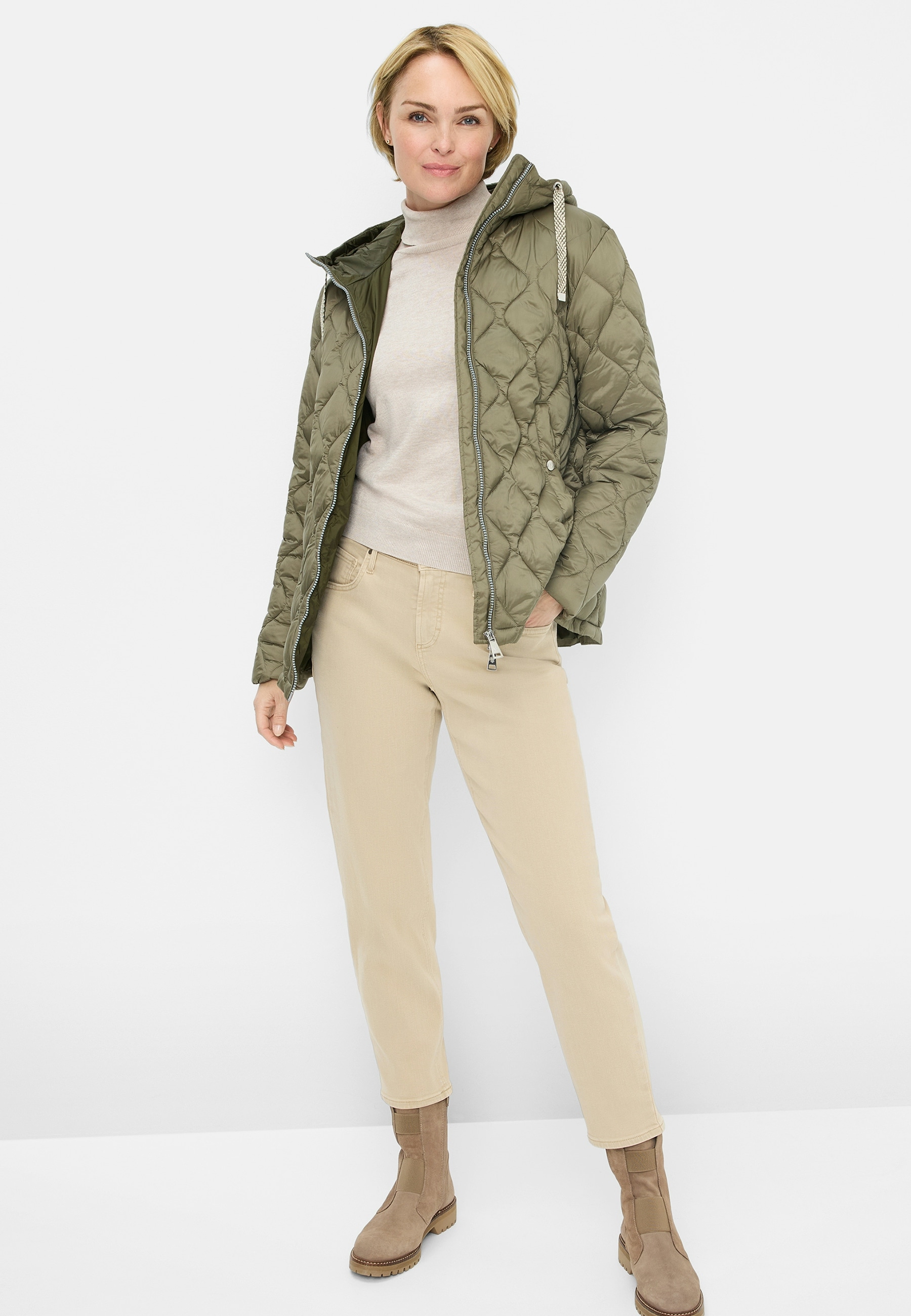 Fuchs Schmitt Steppjacke, mit Kapuze, mit Rautensteppung