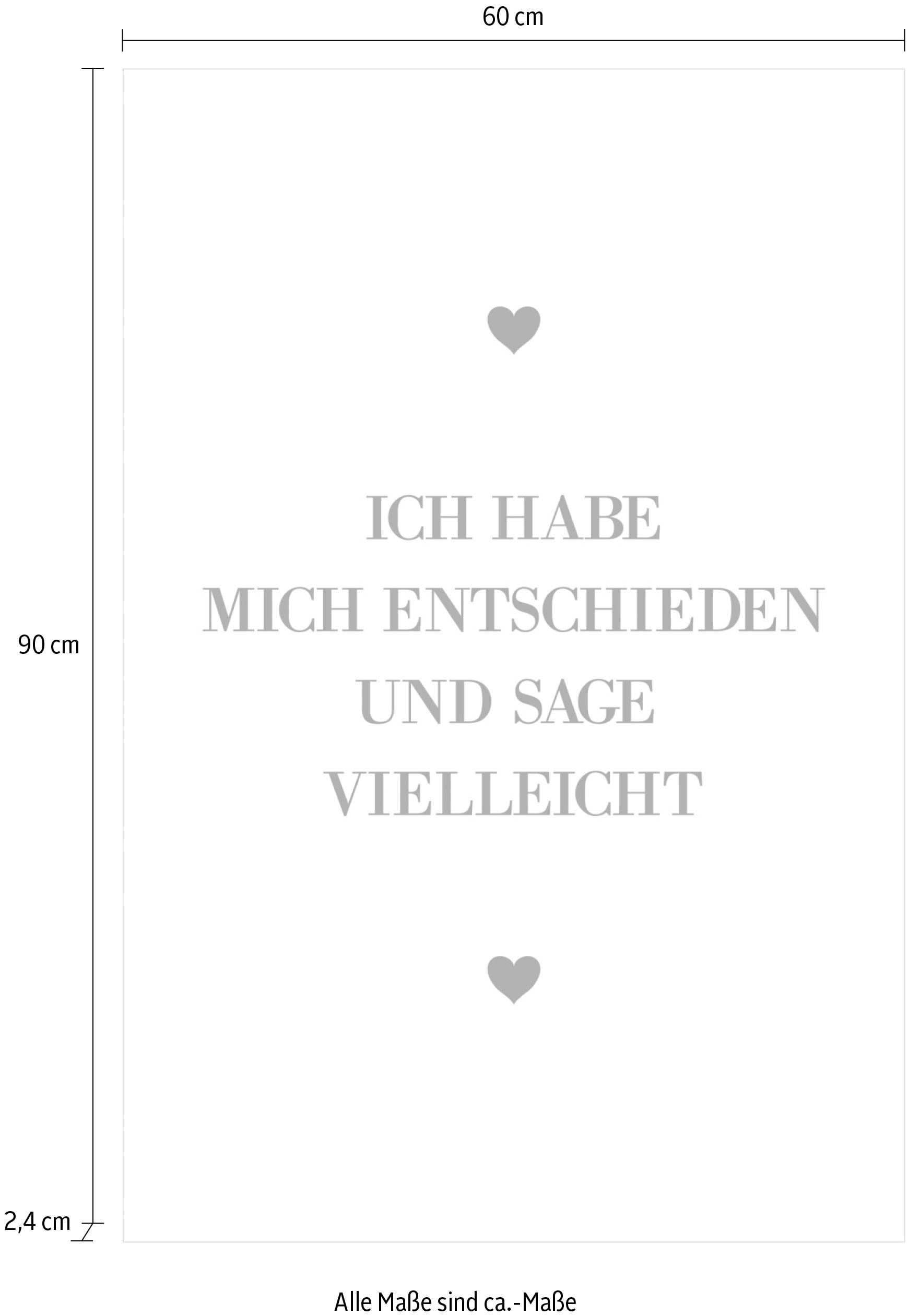 queence Acrylglasbild »Spruch« Herz | Herzbilder | Herzen | Schwarz-Weiss | Sprüche | Sprüche & Texte Fine Art-Print in Galeriequalität