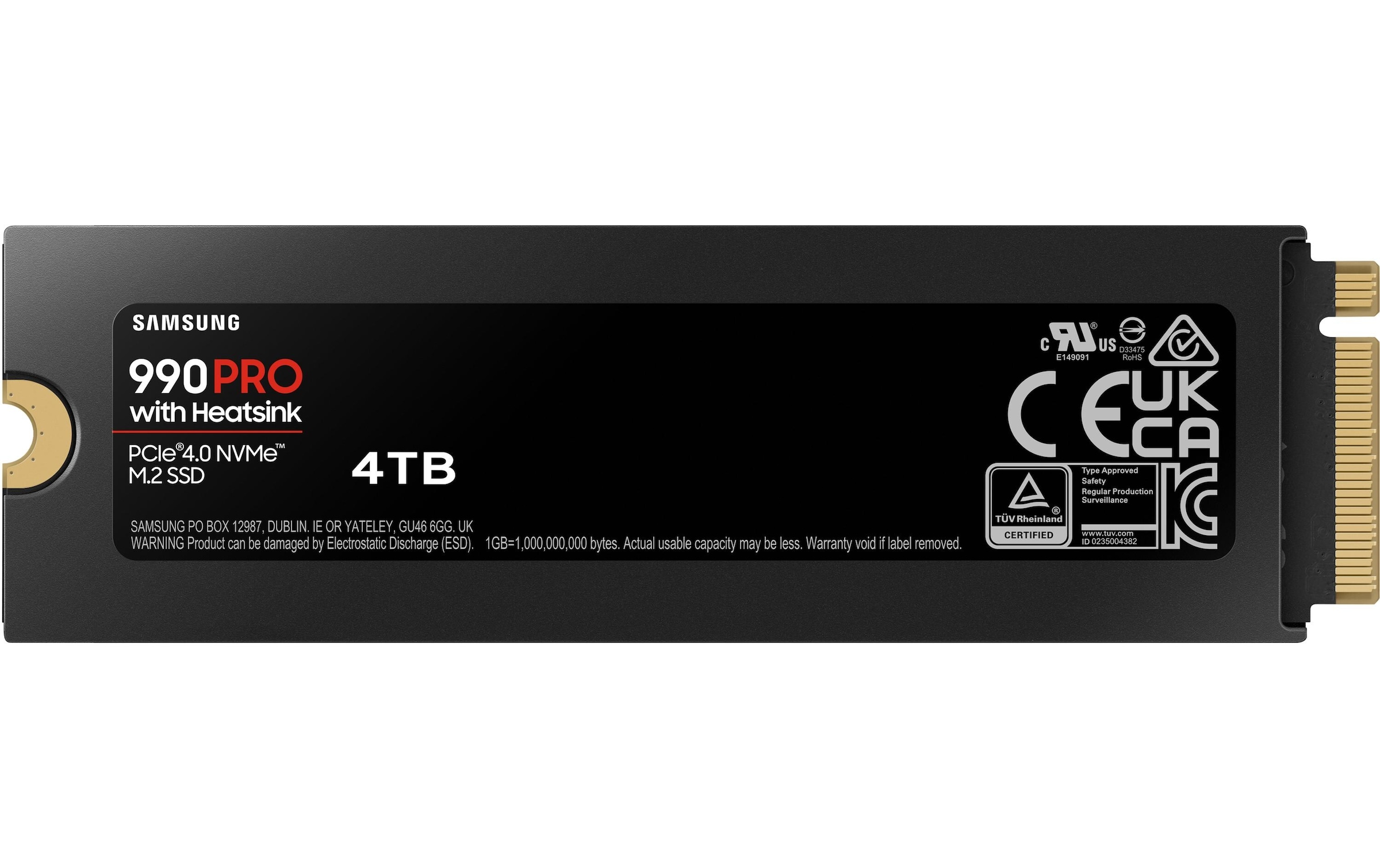 Samsung interne SSD »990 PRO Heatsink« 4000 GB Anschluss PCI Express 4.0