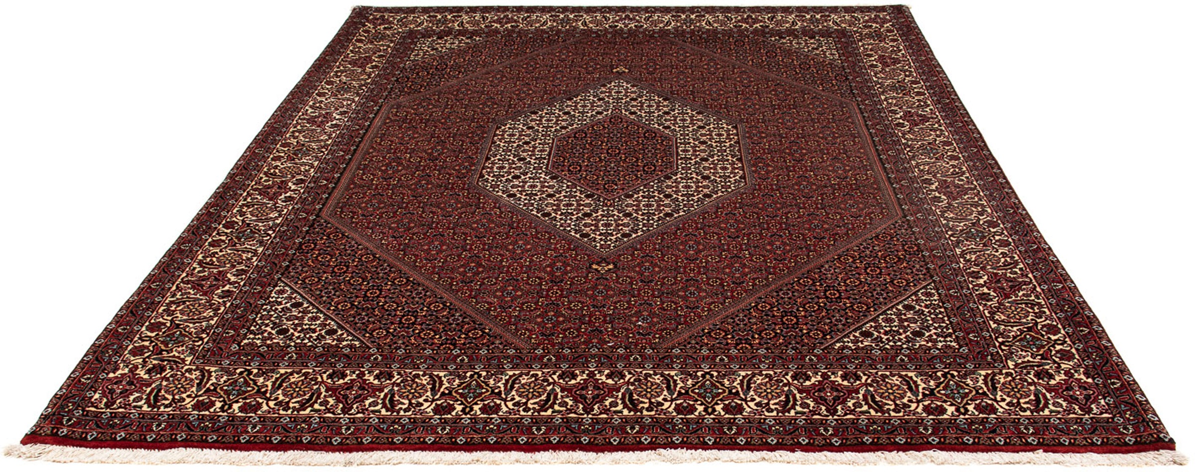 Image of morgenland Orientteppich »Perser - Bidjar - 252 x 208 cm - dunkelrot«, rechteckig, 15 mm Höhe, Wohnzimmer, Handgeknüpft, Einzelstück mit Zertifikat bei Ackermann Versand Schweiz
