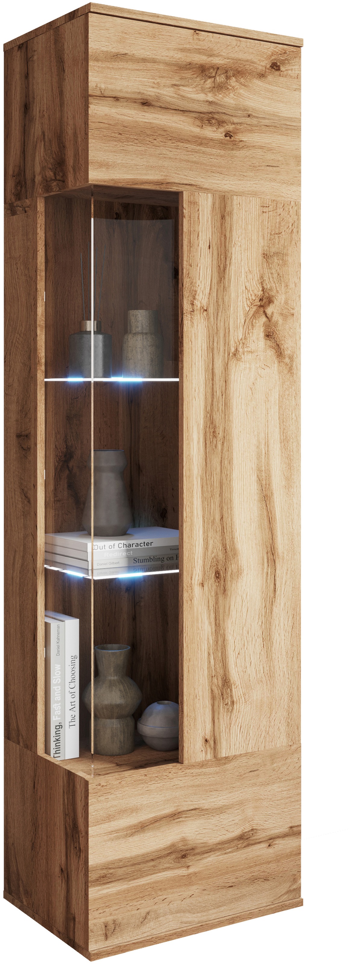 GOODproduct Vitrine »Kenia, stehend und hängend, Türanschlag wechselbar« 1 Stk. tlg. Vitrineschrank mit Glastüren 160 cm Höhe