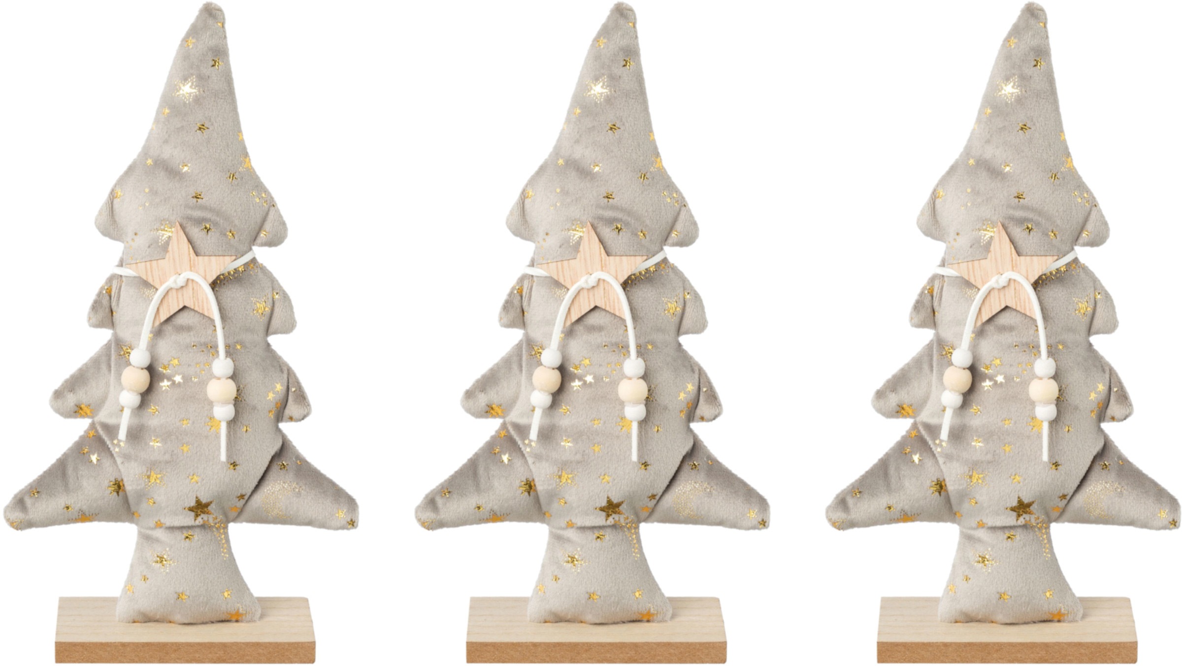 Image of Creativ deco Dekobaum, (3 St.), aus Samtstoff mit Applikationen bei Ackermann Versand Schweiz