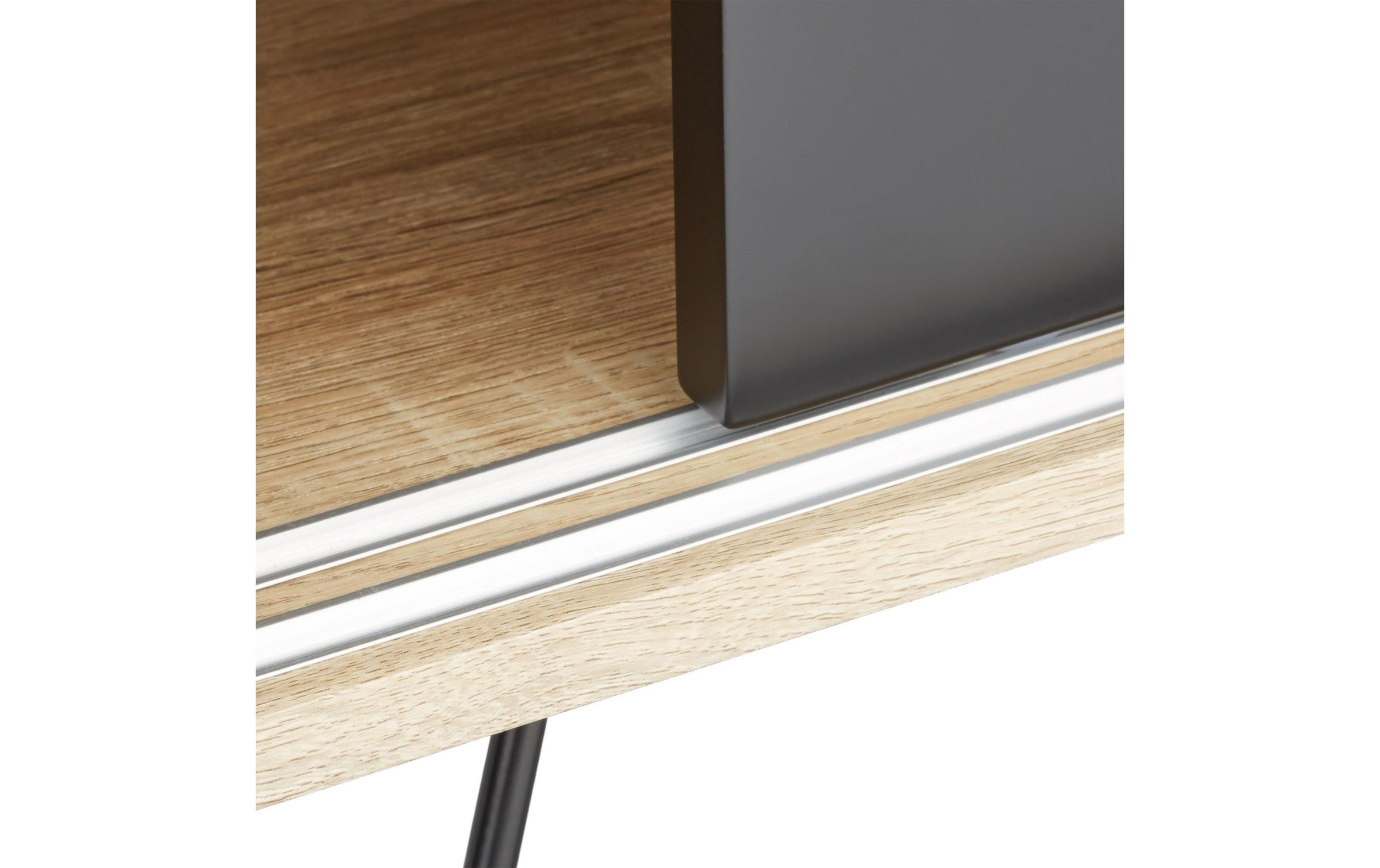 relaxdays Sideboard »Retro, 2 Schiebetüren«