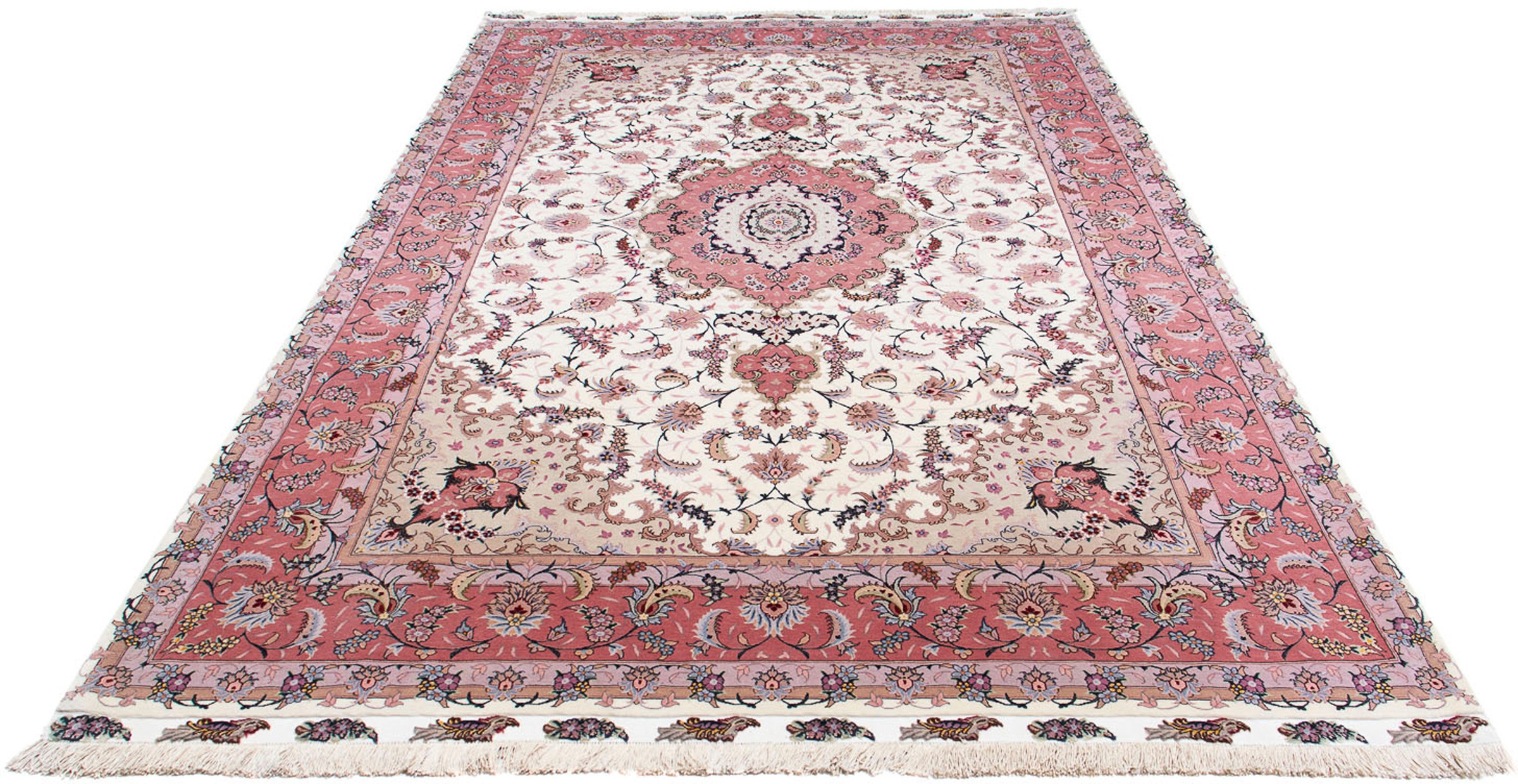 Image of morgenland Orientteppich »Perser - Täbriz - Royal - 320 x 200 cm - beige«, rechteckig, 7 mm Höhe, Wohnzimmer, Handgeknüpft, Einzelstück mit Zertifikat bei Ackermann Versand Schweiz
