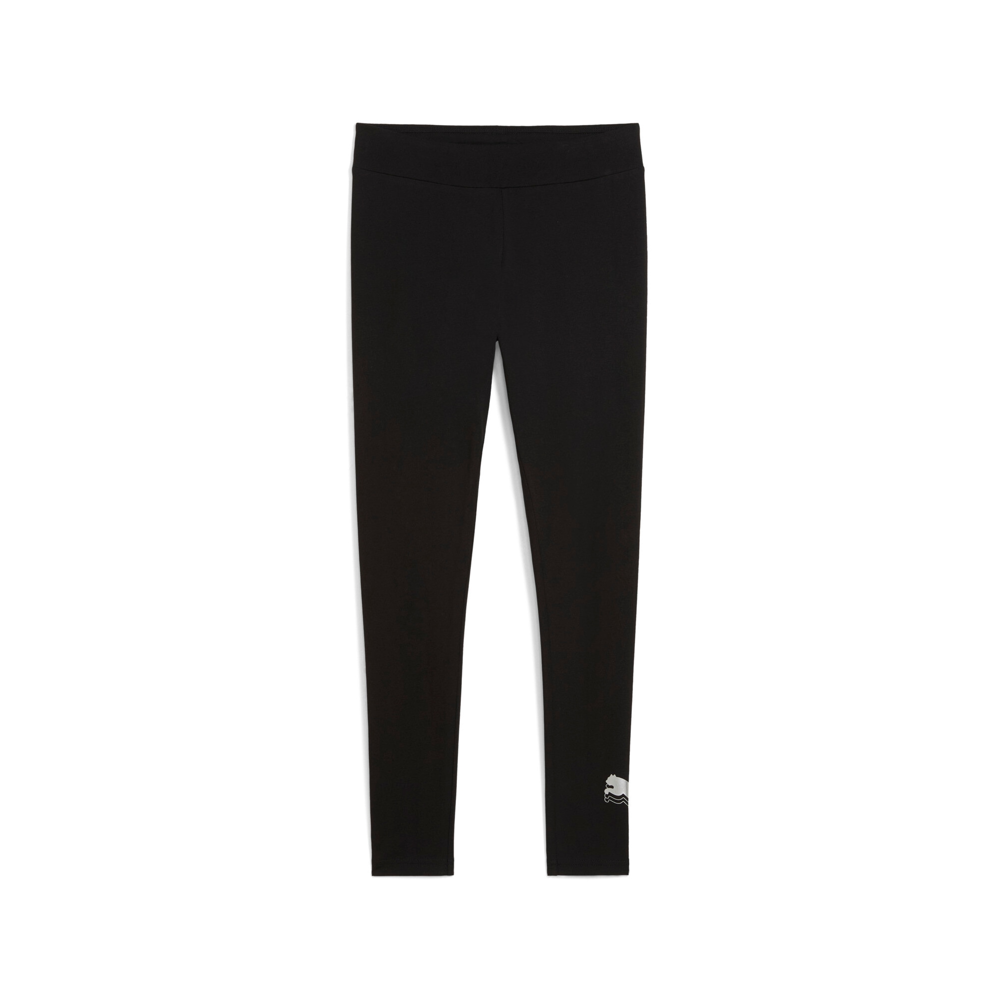 Image of PUMA Leggings "ESS METALLIC LEGGINGS" sportlicher Stil, mit Logodruck, aus Baumwollmischung
