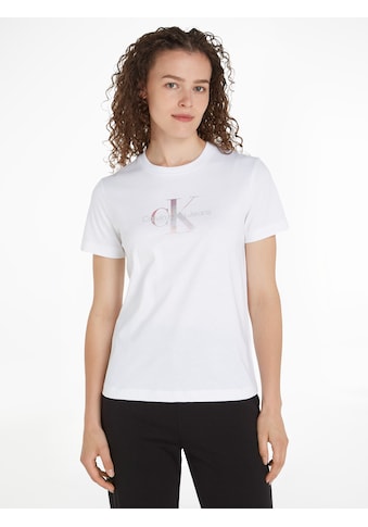 T-Shirt »DIFFUSED MONOLOGO REGULAR TEE«, mit Logoschriftzug