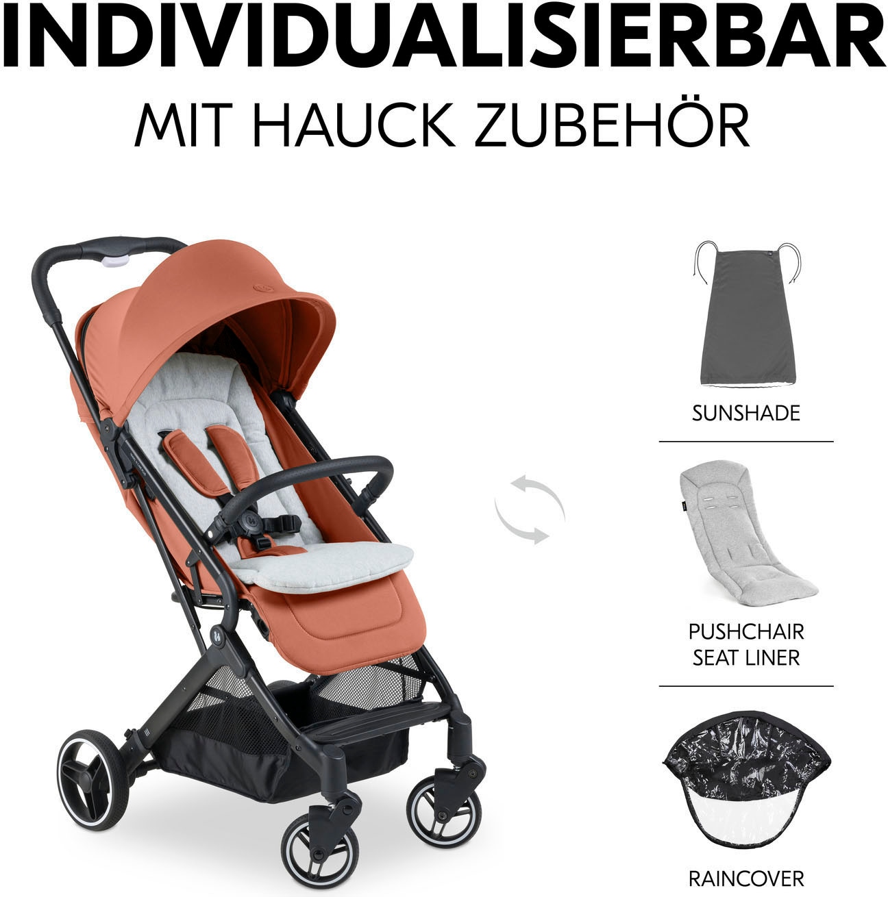 Hauck Poussette pour enfants »Travel N Care Plus, cork« 22 kilos