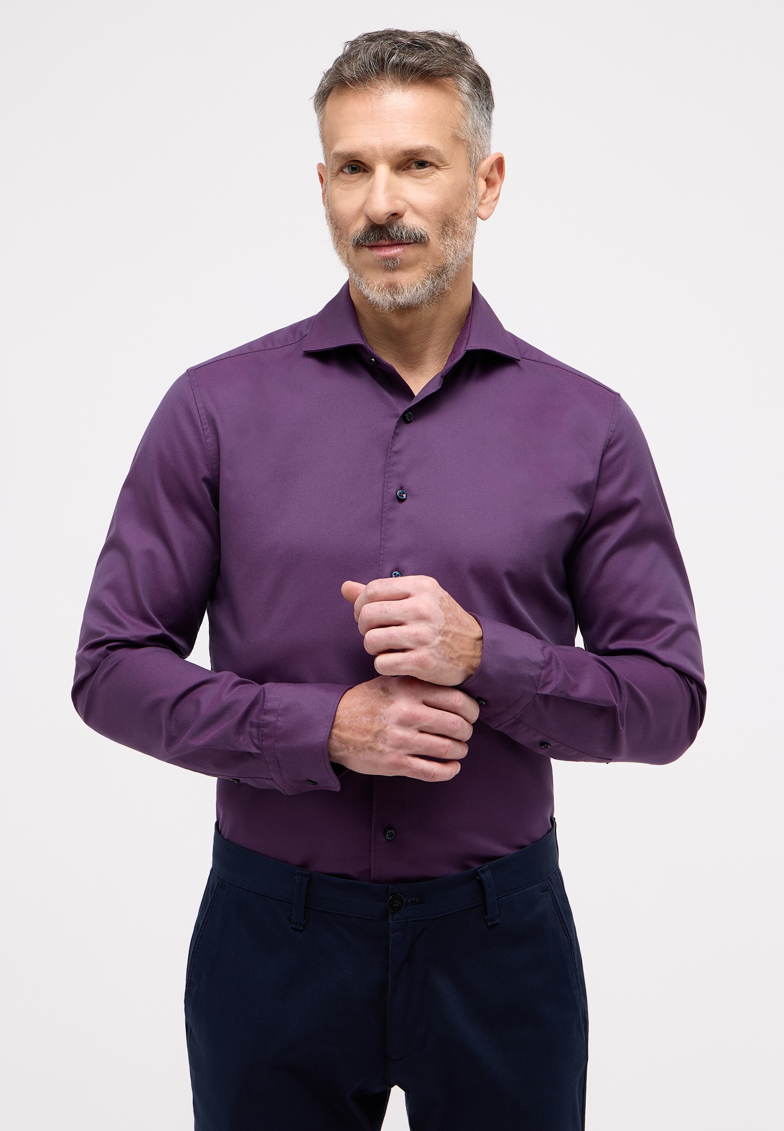 Eterna Langarmhemd »SLIM FIT«, EASY IRON (bügelleicht)