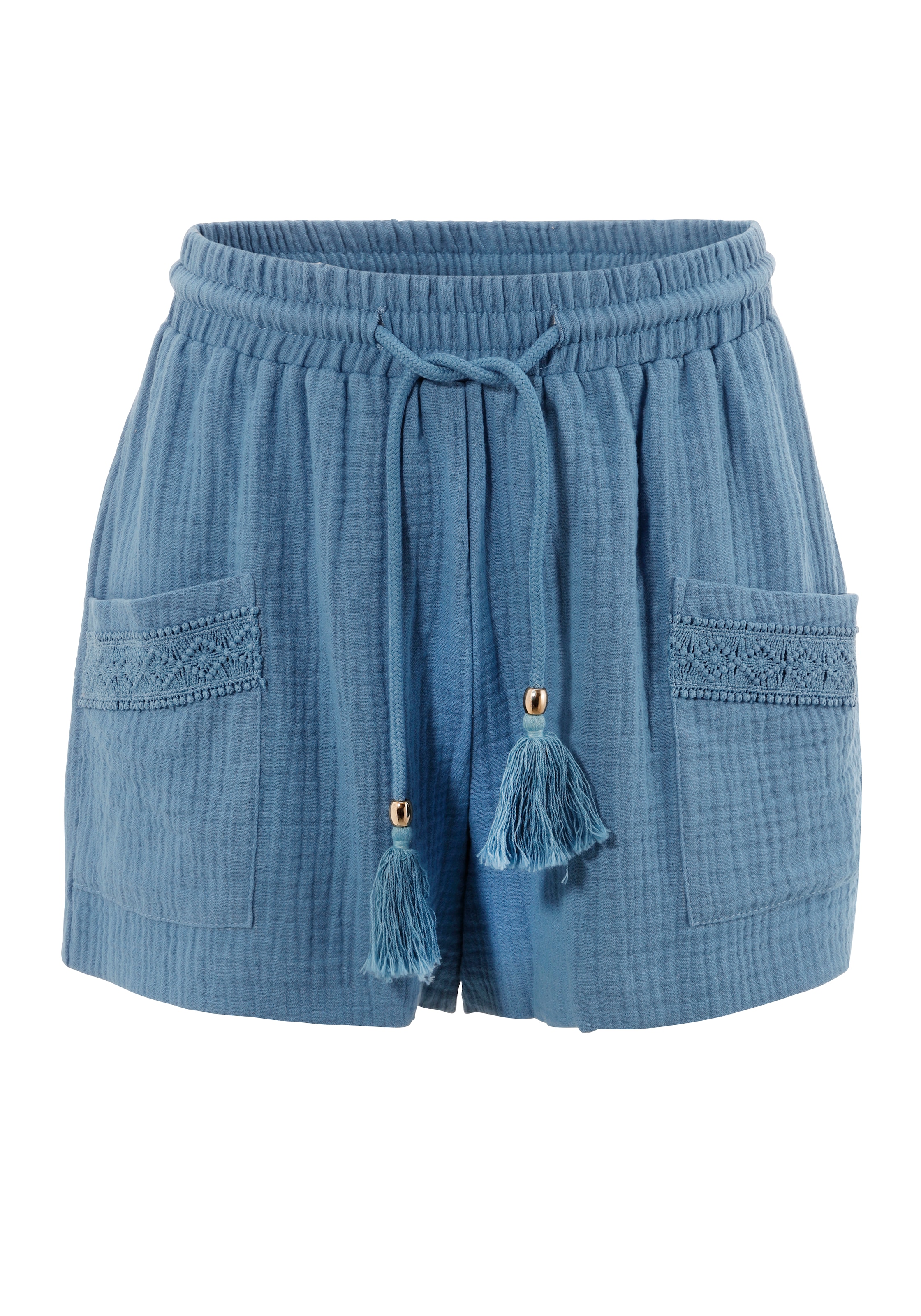 Aniston CASUAL Shorts, mit Häkel-Applikationen verziert - NEUE KOLLEKTION