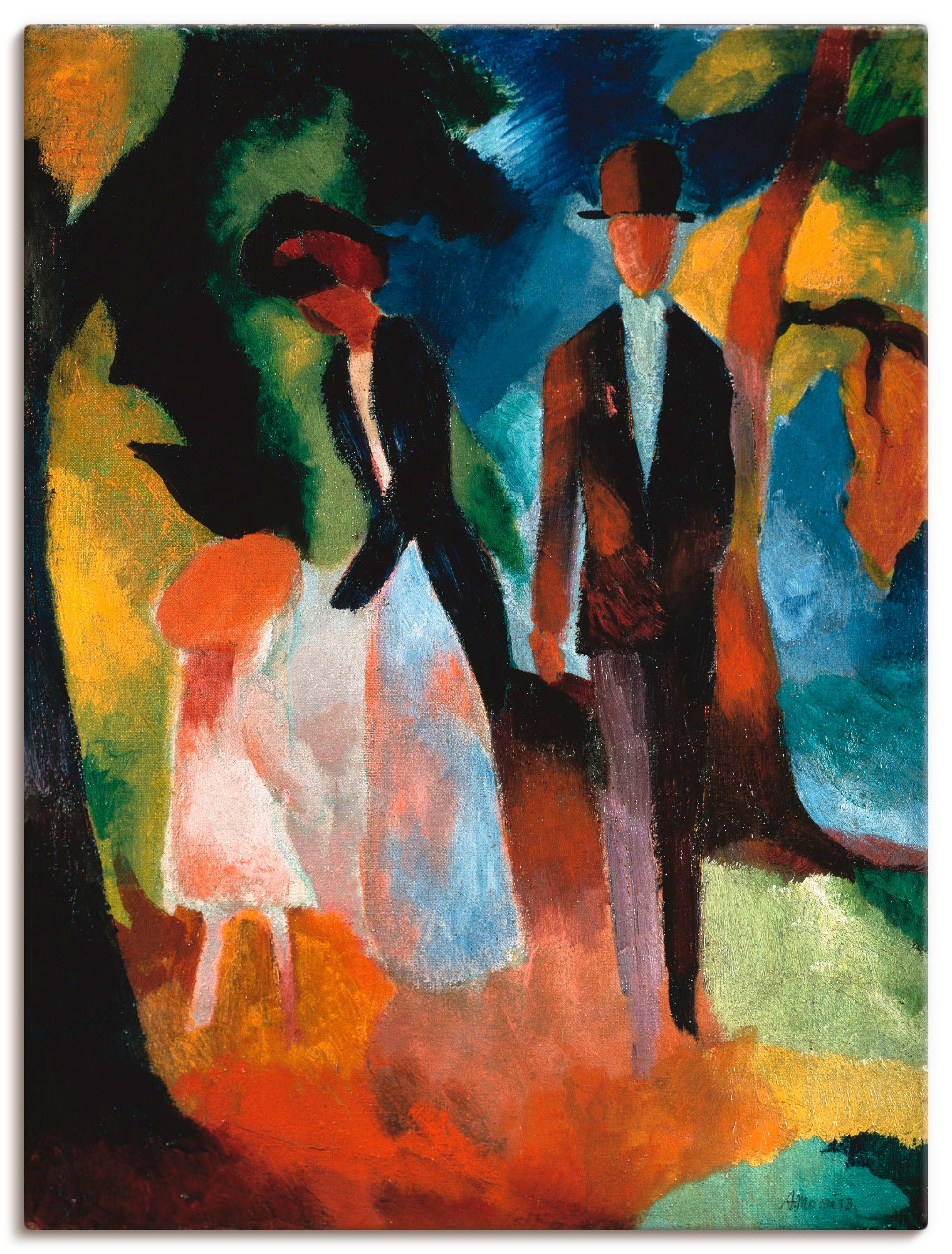 Image of Artland Wandbild »Leute am blauen See«, Paar, (1 St.), in vielen Grössen & Produktarten -Leinwandbild, Poster, Wandaufkleber / Wandtattoo auch für Badezimmer geeignet bei Ackermann Versand Schweiz