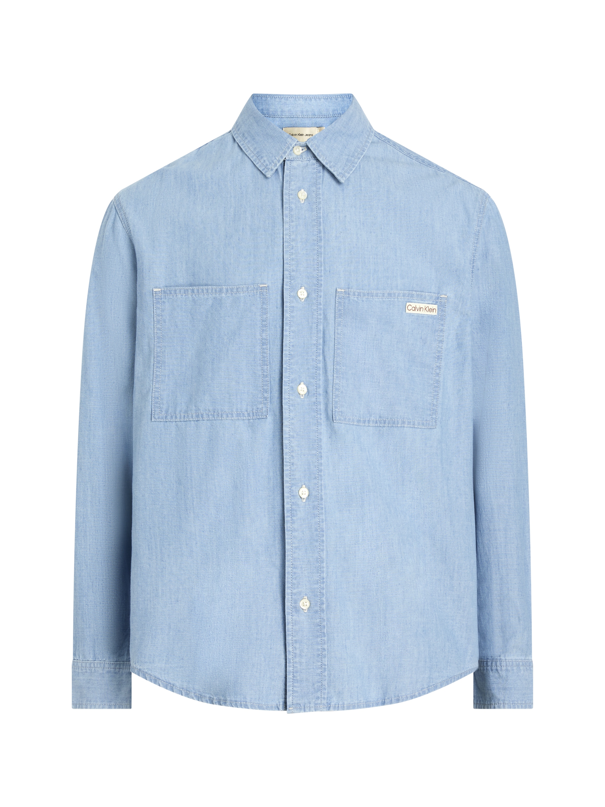 Calvin Klein Jeans Jeanshemd »EASY CHAMBRAY SHIRT«, Logodruck, Brusttaschen
