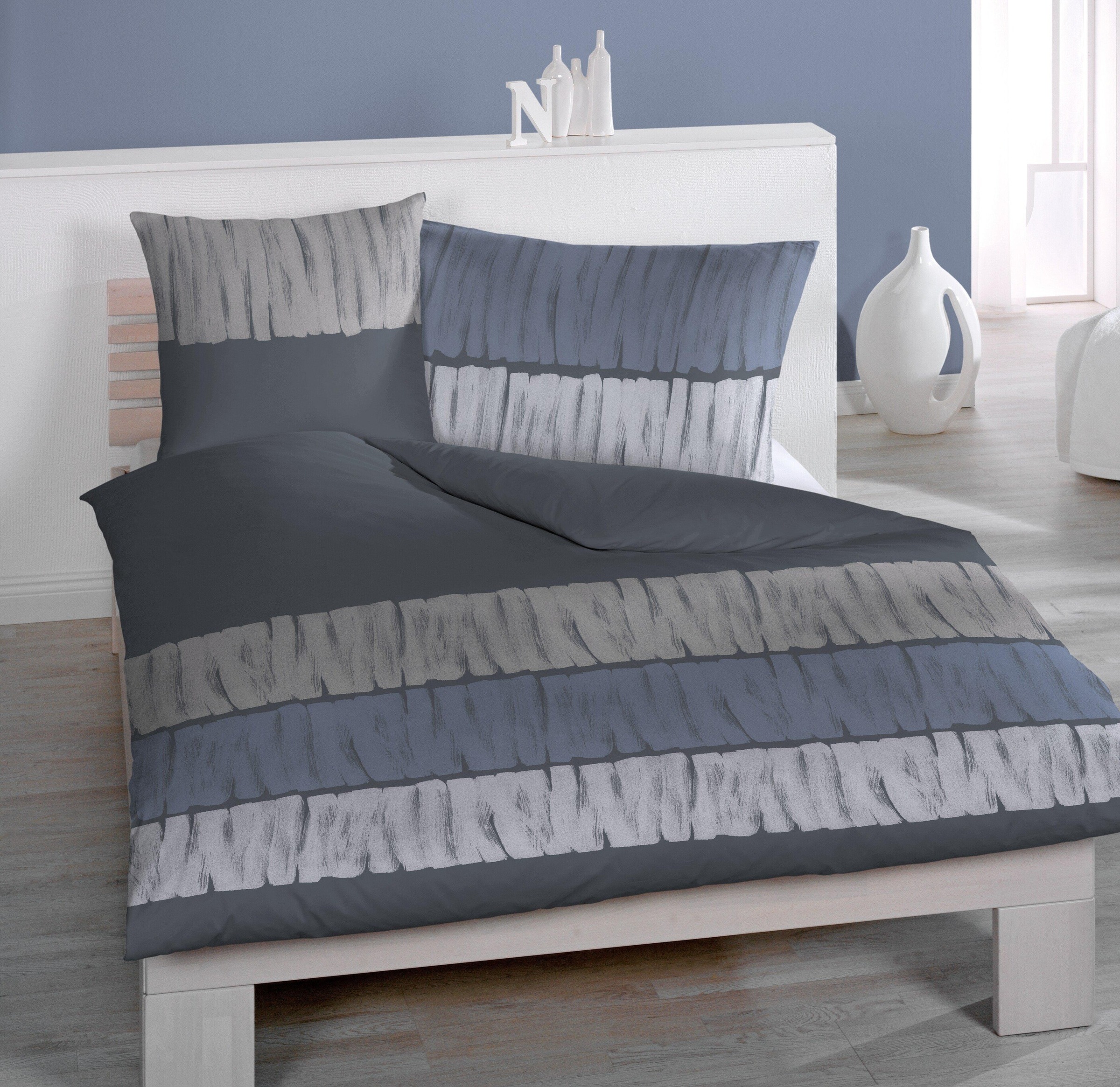 Image of HOME FASHION Bettwäsche »Perkal mit Streifen«, (2 tlg.) bei Ackermann Versand Schweiz