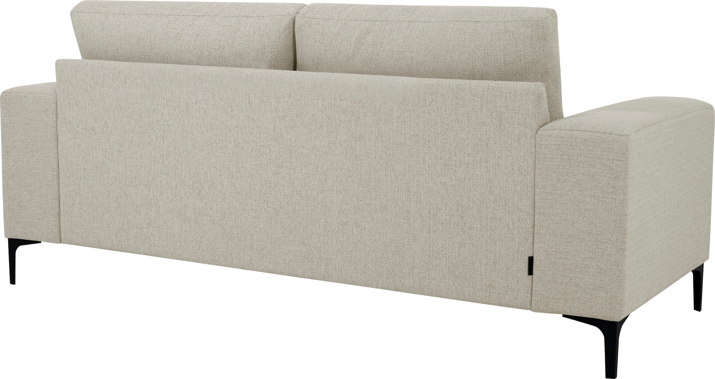 Places of Style 2-Sitzer »Xander«, Breite 164 cm, Webstoff, Soft-Touch Chenille, schwarze Metallfüssen