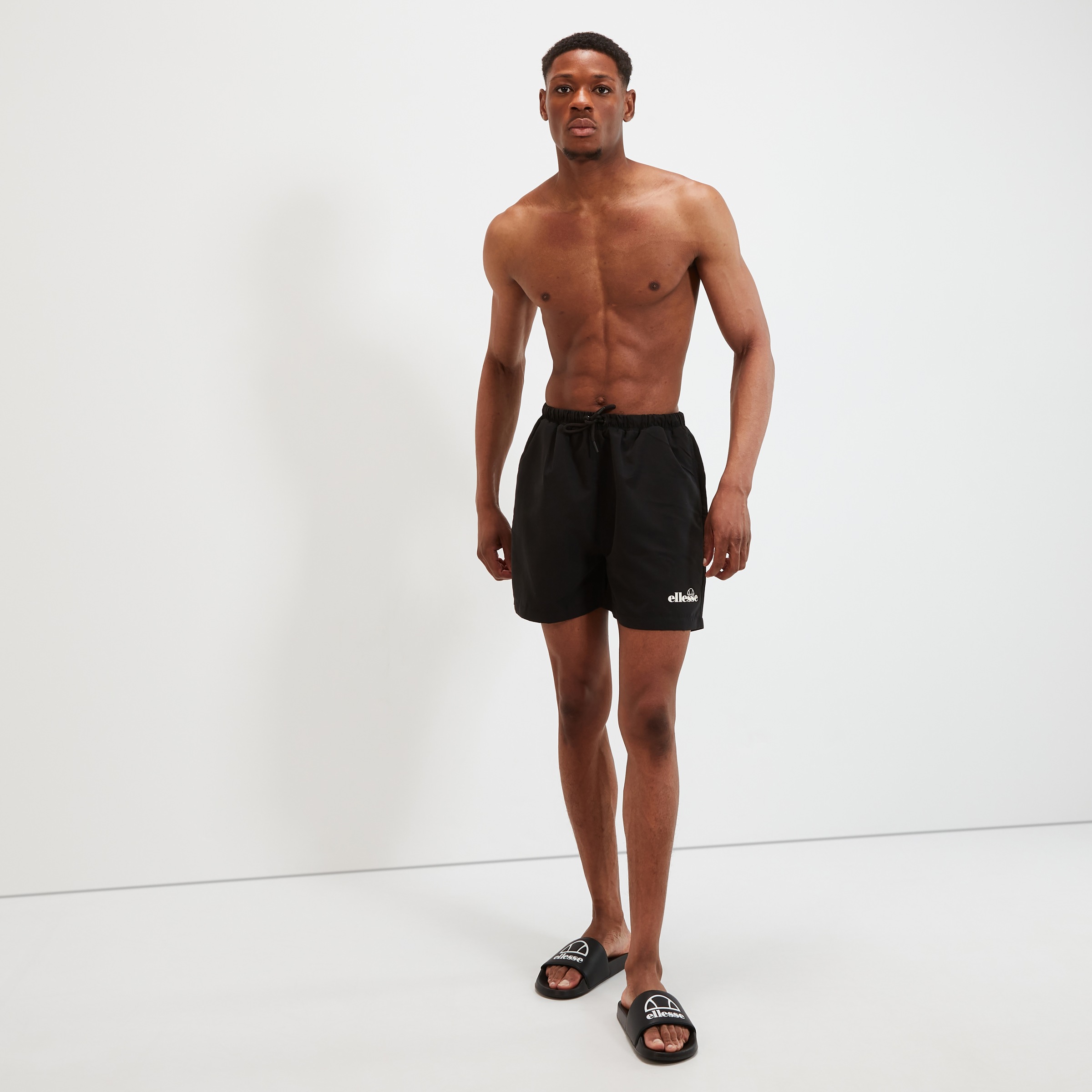 Image of Ellesse Badehose "H BADESHORTS" mit Logodruck und Label, unifarben, aus Microfaser, schnell trocknend